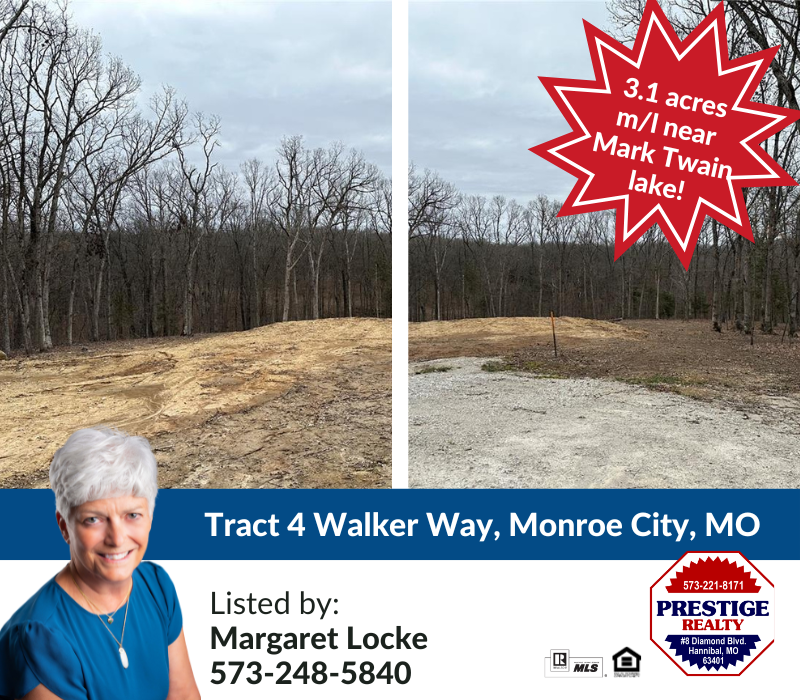 PrestigeHanMO's tweet image. 📷 NEW LISTING
📷Tract 4 Walker Way, Monroe City, MO
$109,000
--------------------
📷 For more information: Margaret Locke, 573-248-5840
#realestate #JustListed #monroecity