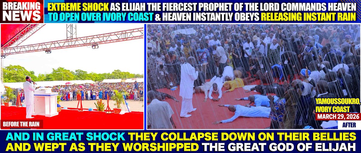 GeofreyRono_'s tweet photo. In the Bible, God came in His THICK DARK CLOUD so that Israelites would fear and tremble before HIM.
In this modern age, GOD has come in HIS ANCIENT THICK DARK CLOUD.
#TheVisitationFromHeaven in Yamoussoukro, Ivory coast is synonymous with the visitation in Exodus 19:9.
Blessed people, Let us fear GOD because it is our duty to do so