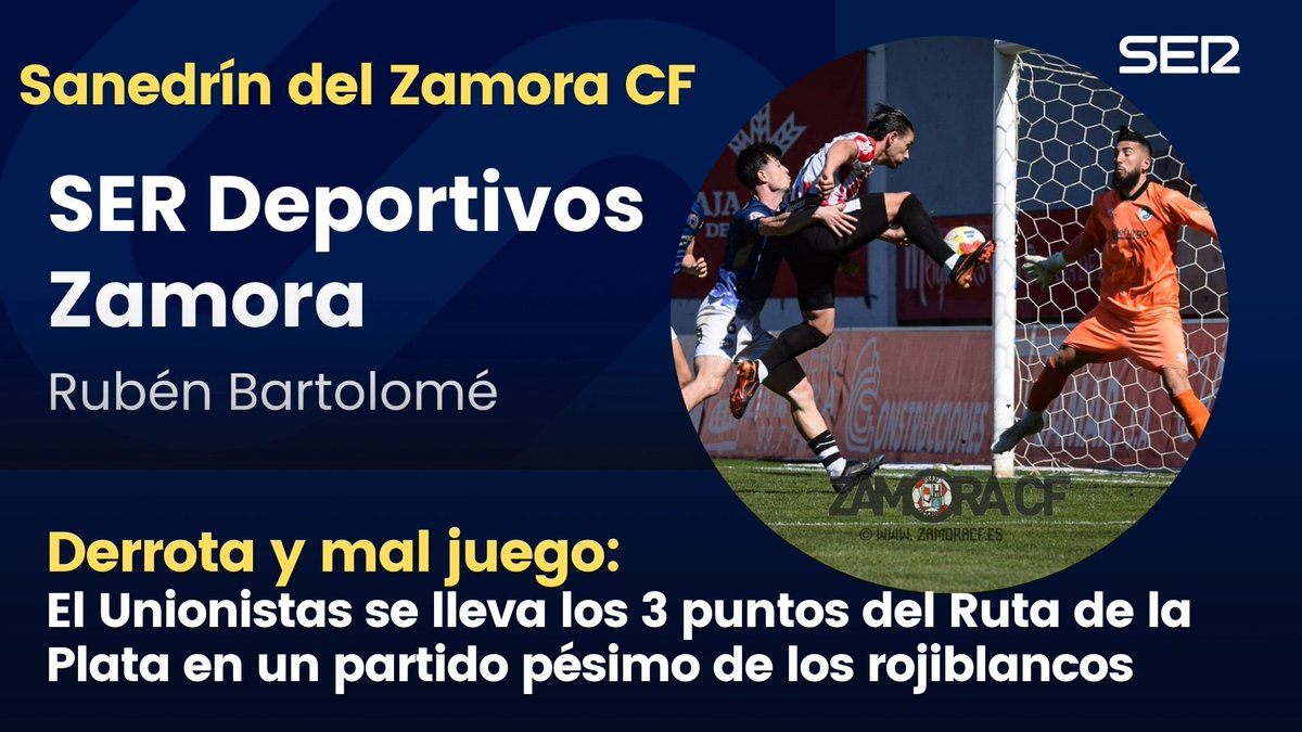 🔉AUDIO | 6⃣ de abril: 

🔴⚪️Derrota y mal juego ante Unionistas:

🗣️Analizamos el tropiezo del <a href="/ZCFoficial/">Zamora CF</a> en nuestro Sanedrín con 👇

🎙️Rodri Benito
🎙️Modes Gago

👉#RZSerPodcast, ¡dale al play!:
cadenaser.com/audio/17754924…