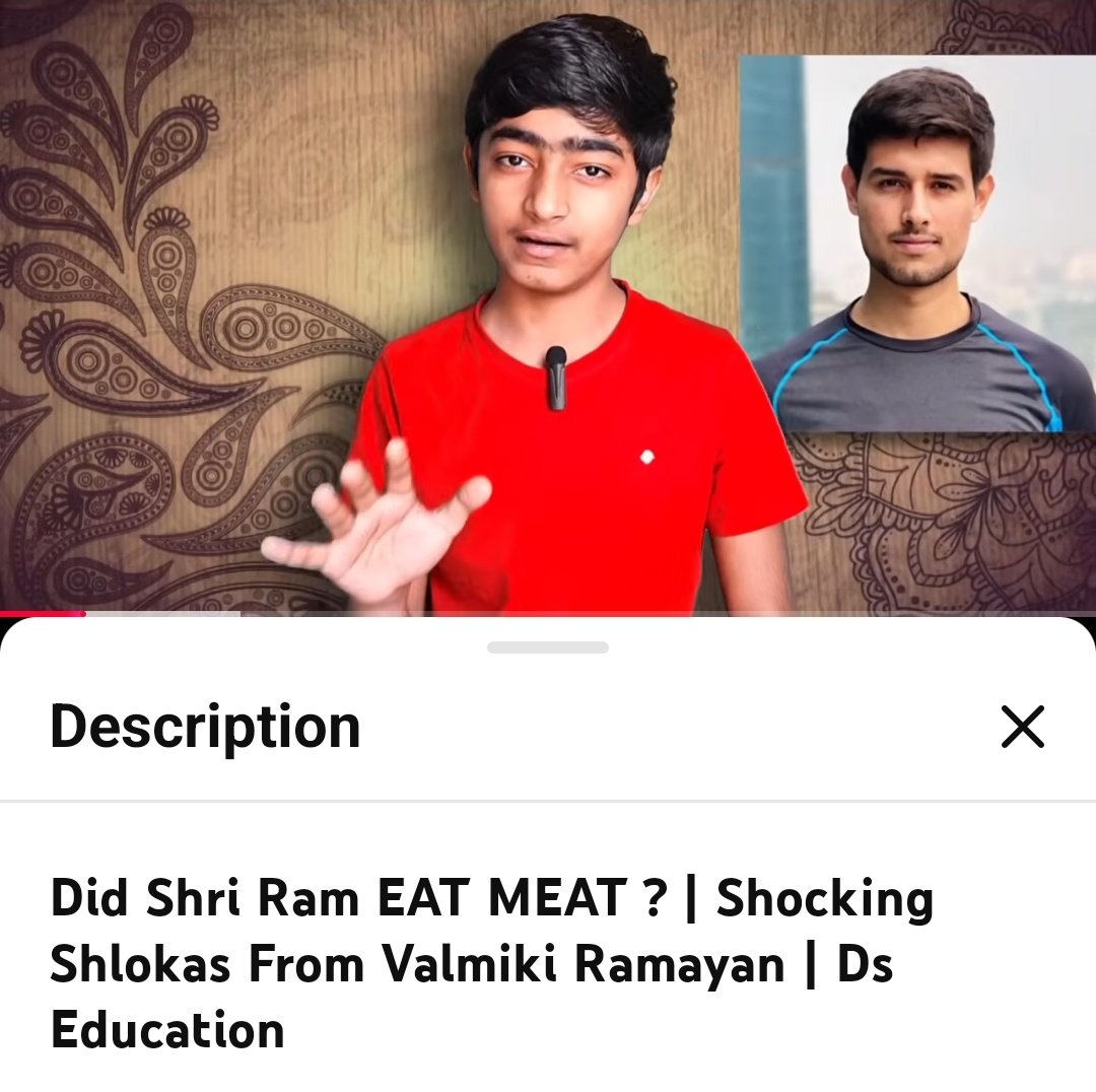 Imdead108_ybc's tweet photo. This is the same video where a few days ago this small YouTuber challenged Dhruv Rathee’s claim that Lord Ram ate meat and exposed it.After that, many people appreciated the boy’s courage.

Now, the boy says Dhruv Rathee has sent a copyright strike to his channel, which could even remove his channel. Instead of replying with facts, trying to silence a small YouTuber — is this what a big creator should do?

Take back the copyright strike.
- @dhruv_rathee
