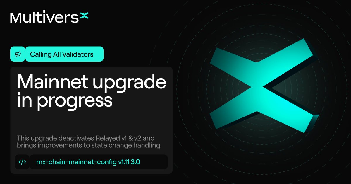 📣 MAINNET Upgrade v1.11.3.0

We are upgrading the MAINNET!

Mainnet v1.11.3.0 is out 🔥