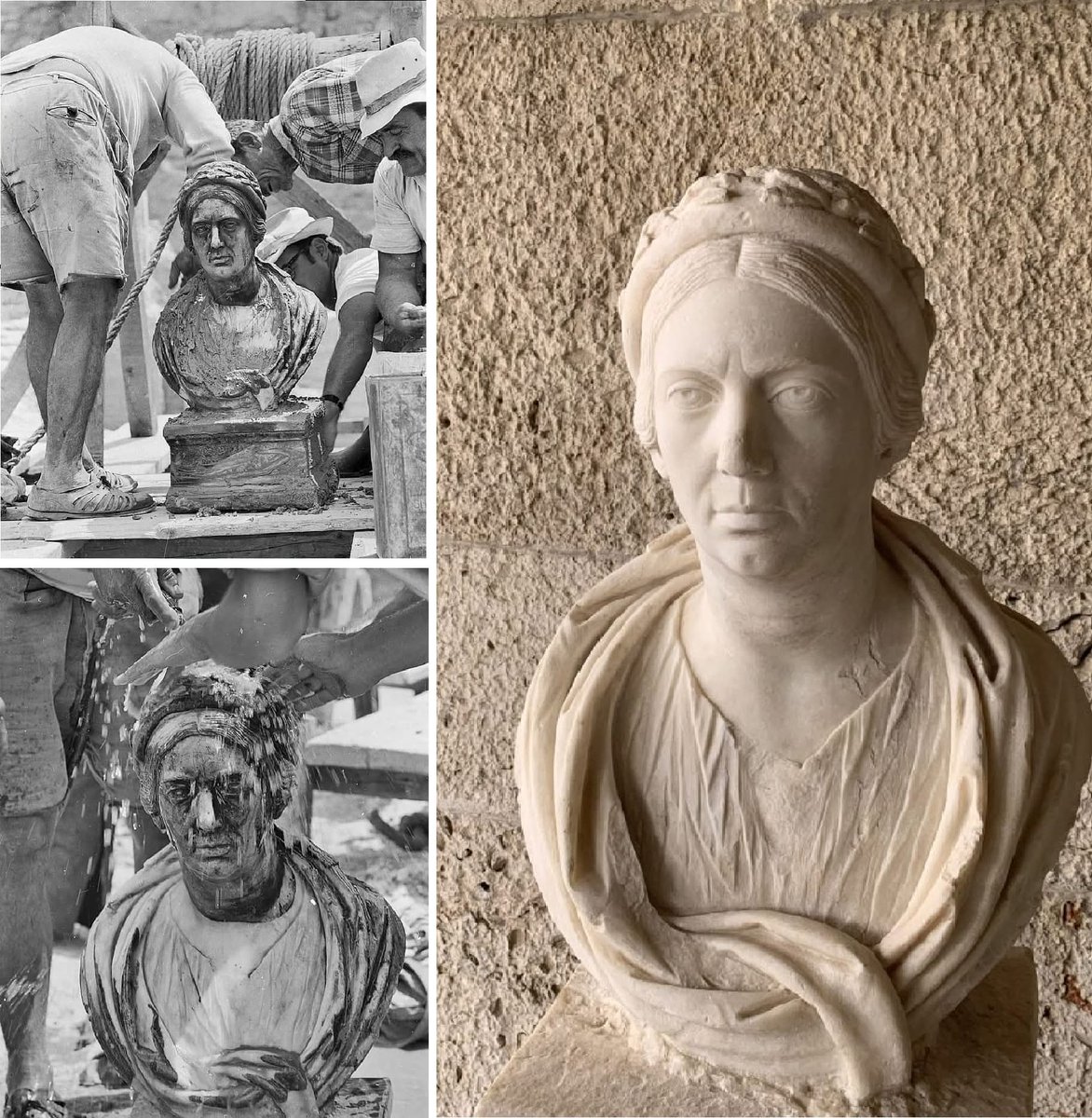 Encontrado en 1971 en el fondo de un pozo en el Ágora de Atenas, se