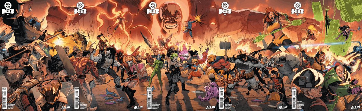 Williamson_Josh's tweet photo. It's Final Order Cut-Off day for these new reprints of DC K.O. #1-5!

Make sure to pre-order all of the connecting variants from @javierfdezart at your comic books store TODAY so you don't miss out! https://t.co/7KCQLkIn4h