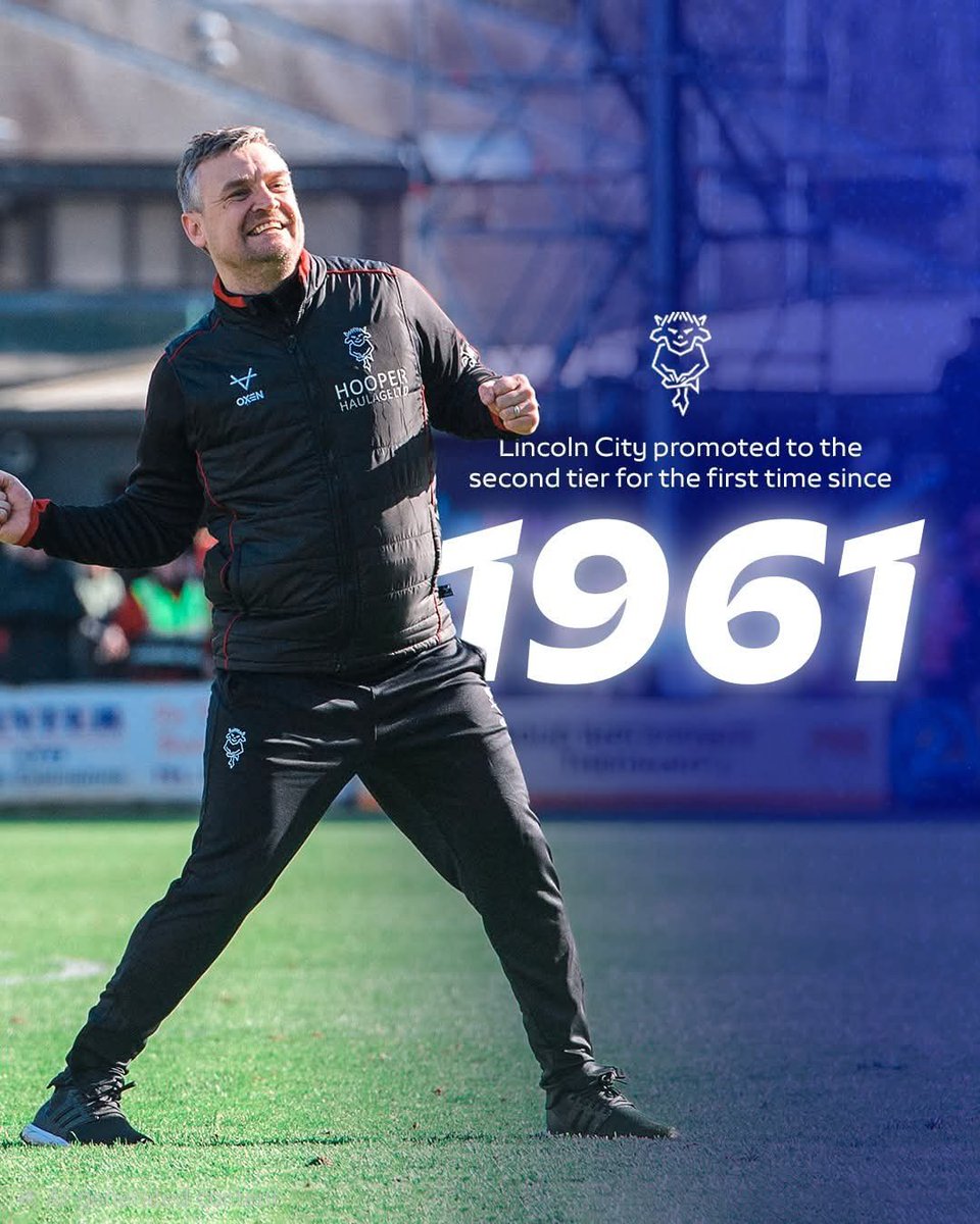Congrats Michael💙💛🤍

Lincoln City are back in the second tier for the FIRST TIME since 1961! 🤩👏