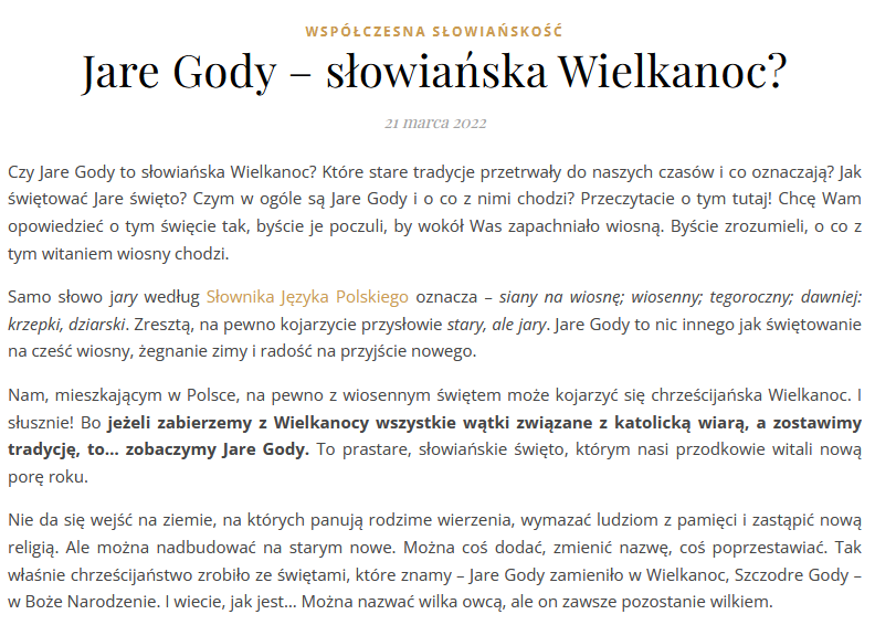Vzdad's tweet photo. @DariuszOsatka @wlodekczarzasty Wielkanoc to tylko katolicka nakładka na Jare Gody, nie wycieraj sobie gęby piękną słowiańską tradycją zastąpioną inwazyjnym gatunkiem przyniesionym przez obcych. https://t.co/I2DQG5yKVb