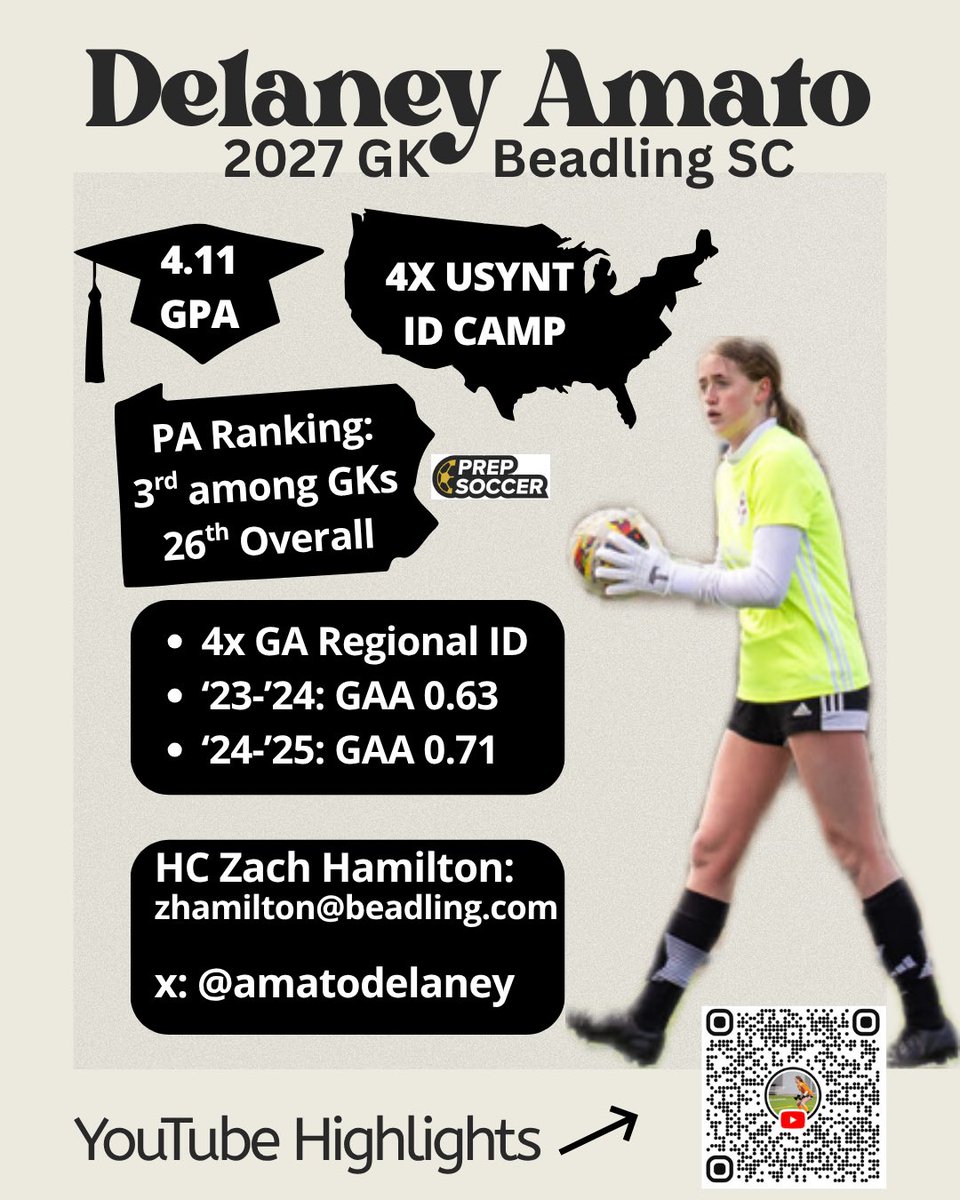 AmatoDelaney's tweet photo. @BeadlingSoccer @GAcademyLeague 
@TheSoccerWire @PrepSoccer @TopDrawerSoccer @ImYouthSoccer @ImCollegeSoccer @wpial7 @PIAASports https://t.co/wGCeVG70zW