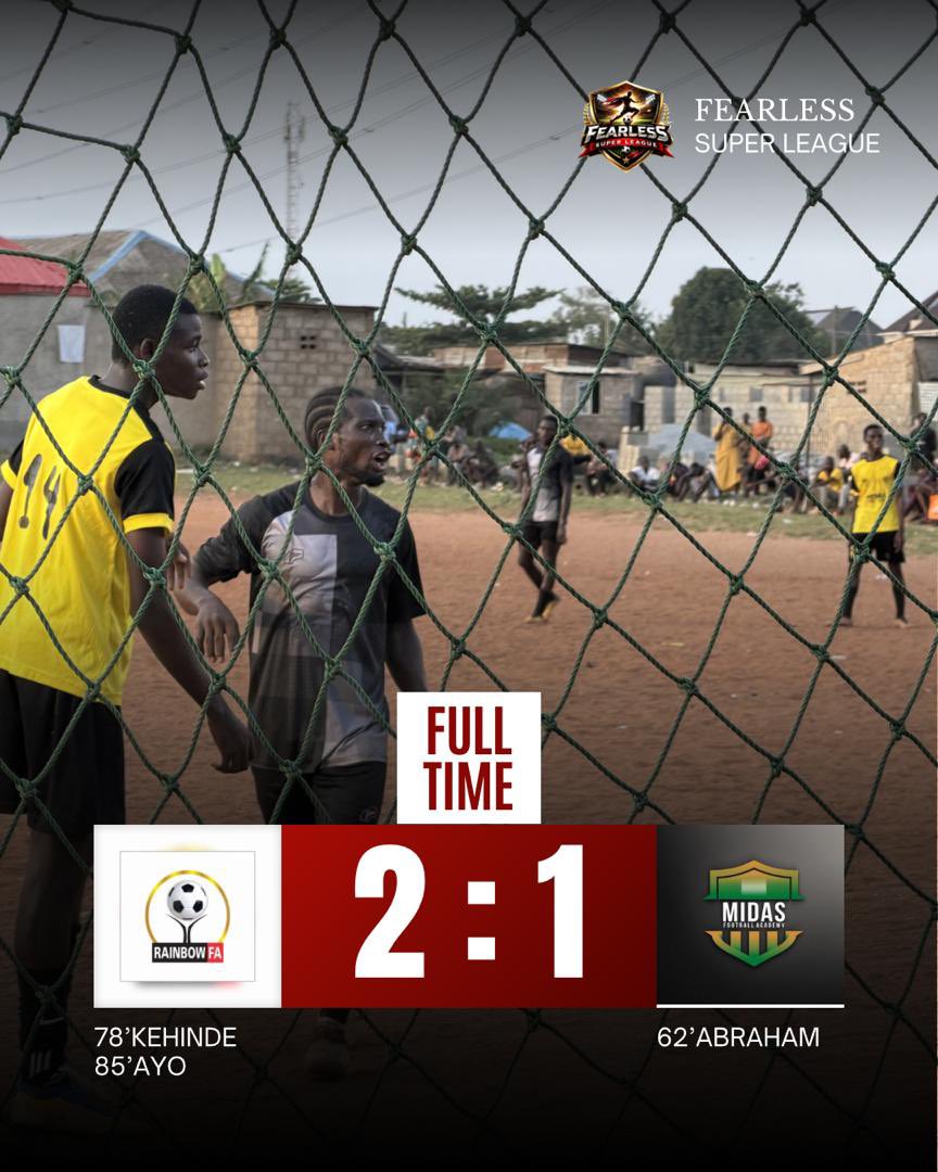 midasfang's tweet photo. Defeat for Midas Football Academy today against Rainbow FA as we lost 2-1 in the Fearless Super League. 

Lesson learned and unto the next one.

Want to be a part of this project and age is between 13–18? Comment DETAILS or send us a DM.

https://t.co/ooNEuHyYGm

#JOINMIDAS https://t.co/LdOgg5YI37