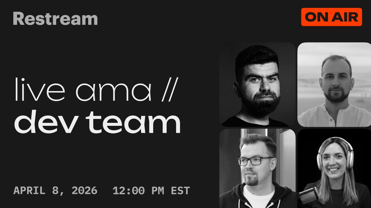 Restream tweet media