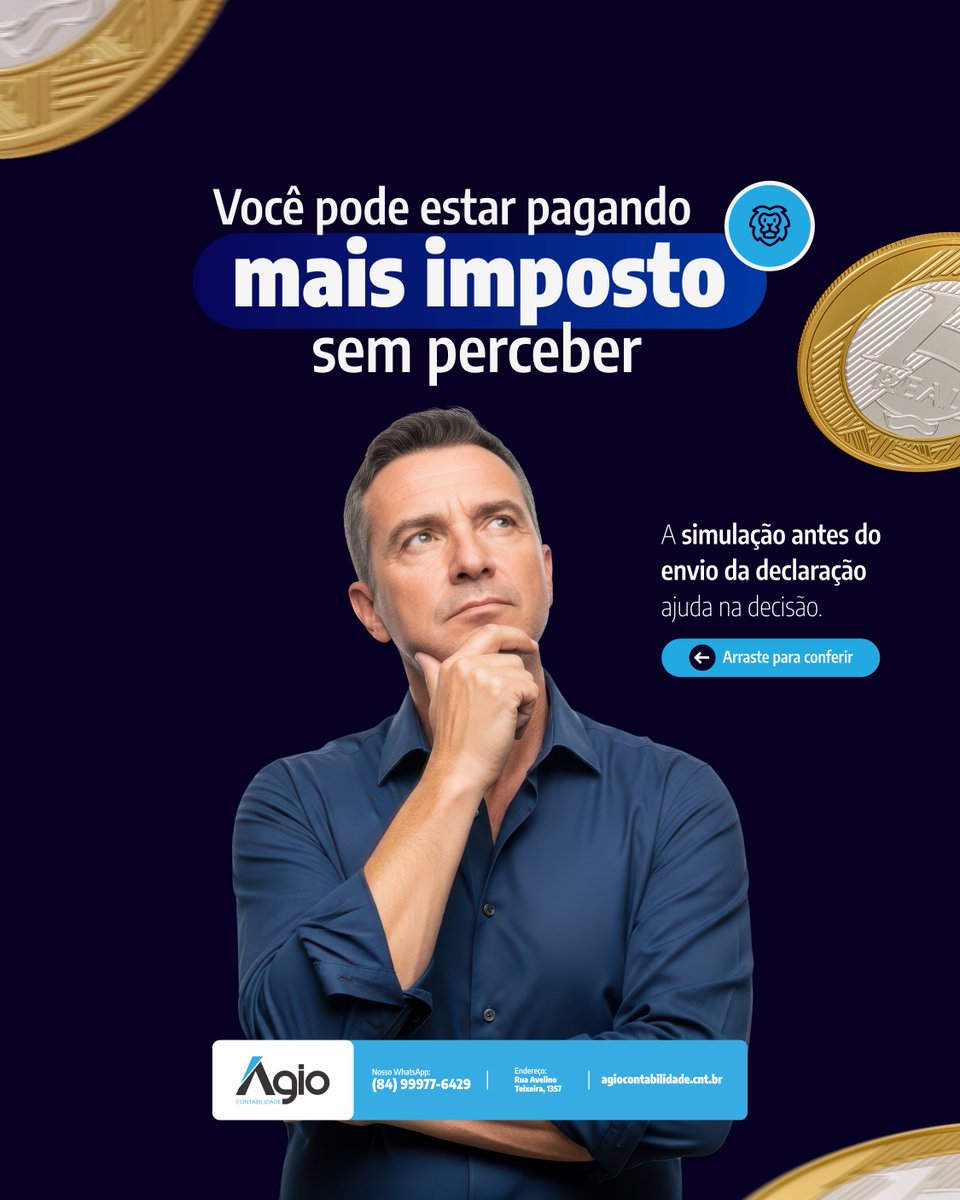 AgioContabil's tweet photo. Escolher o modelo errado no IR pode custar dinheiro.

Ainda dá tempo de corrigir com a retificação.

#IR2026 #ImpostoDeRenda https://t.co/0dJ9FNq3Mv