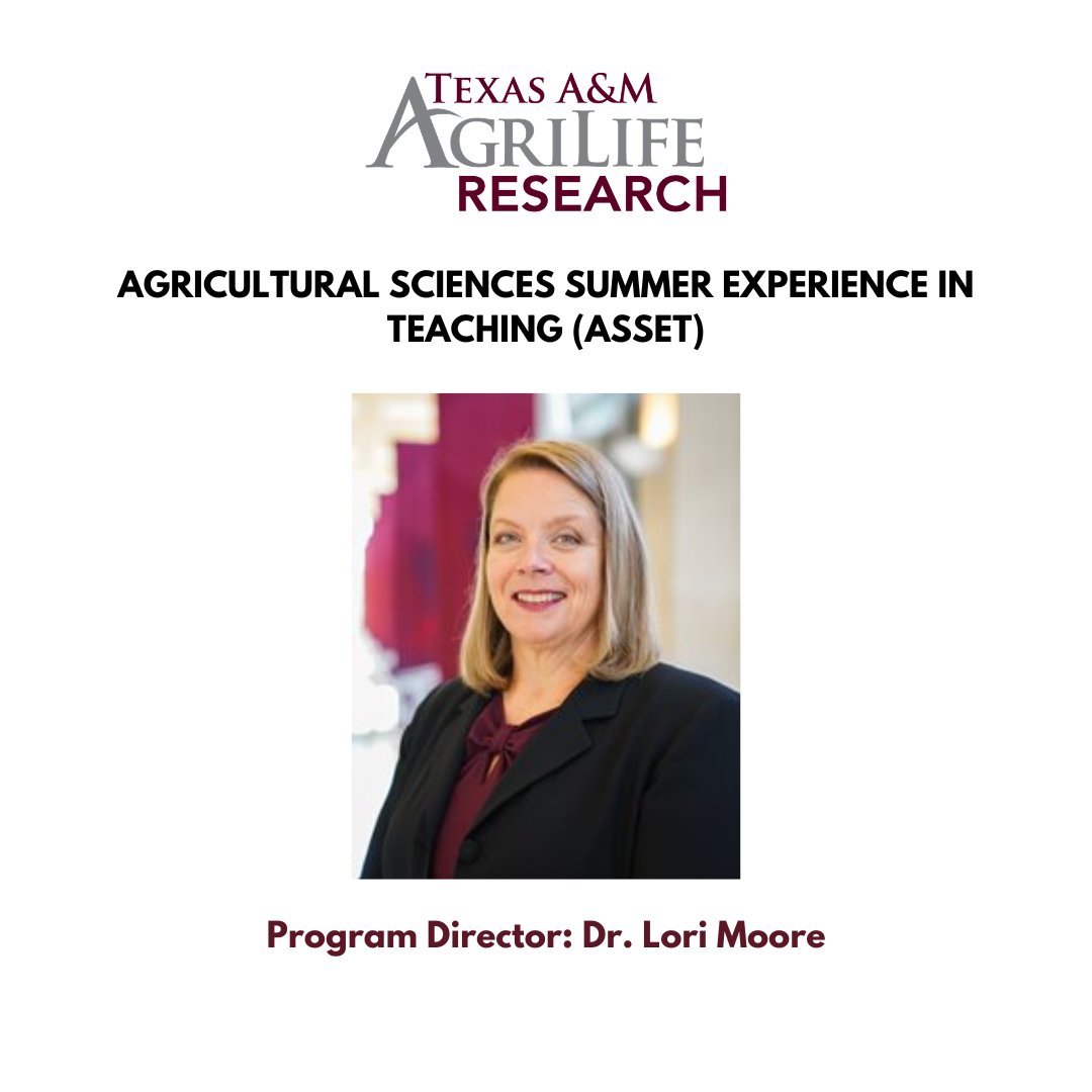 REEU_ECN's tweet photo. #REEU #ASSET✨This program addresses the shortage of school-based #AgEd teachers in Texas by preparing more graduates for AFNR careers and helping close the skills gap.

#REEUimpacts #USDA #NIFAimpacts @USDA_NIFA  @TAMU @aglifesciences @TamuAgrilife @ALECaggies https://t.co/yYUGWxFlvH