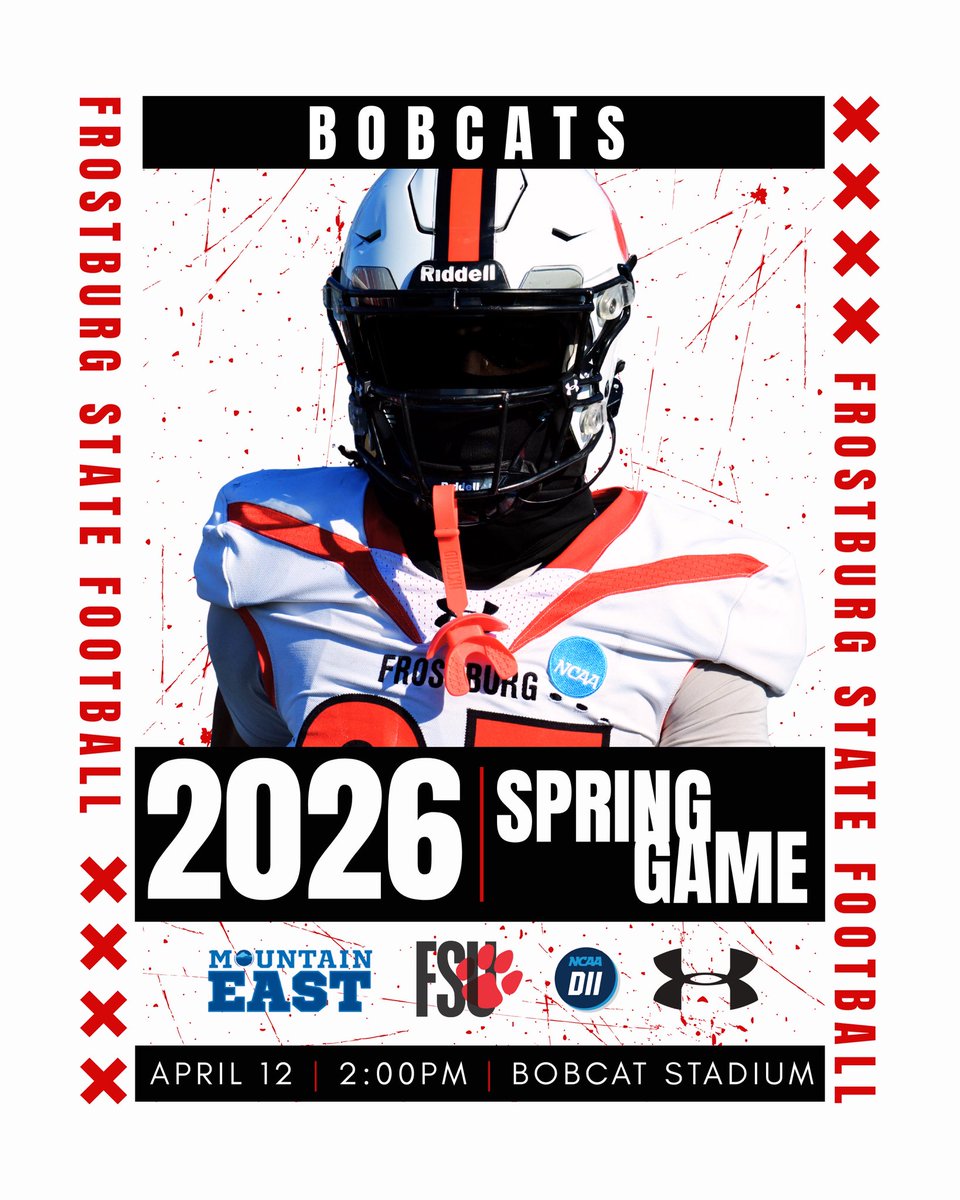 FrostburgFB's tweet image. Spring Game. Be there. 🐾

⏰ 2:00 Warm-up
🎬 2:30 Official Start 
📍Bobcat Stadium 

#earnit #springgame #collegefootball