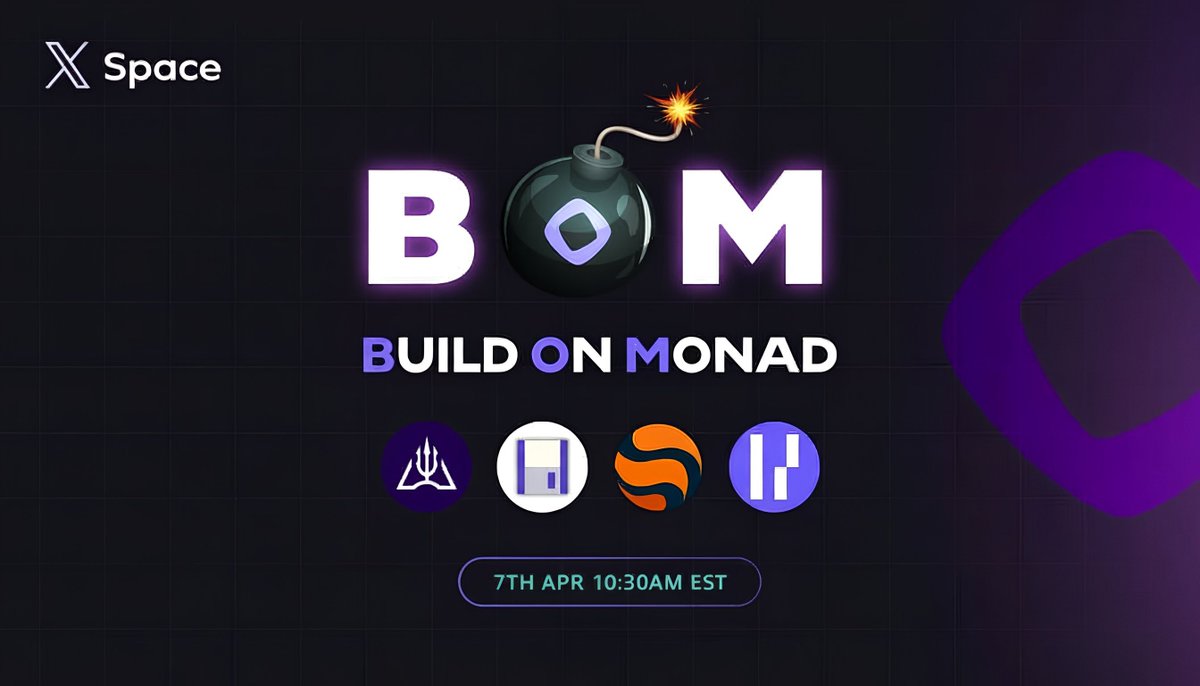 The bombest space on Monad is back with a fresh episode!

Join us tomorrow at 10:30am EST with our friends from <a href="/Curvance/">Curvance</a>, <a href="/MagmaStaking/">Magma 🐲🧡 (mainnet arc)</a>, and <a href="/perpltrade/">Perpl (mainnet arc)</a> as we discuss the hottest news in the Monad ecosystem.

Build on Monad - Episode 16 🎬

▶️ x.com/i/spaces/1pKdR…