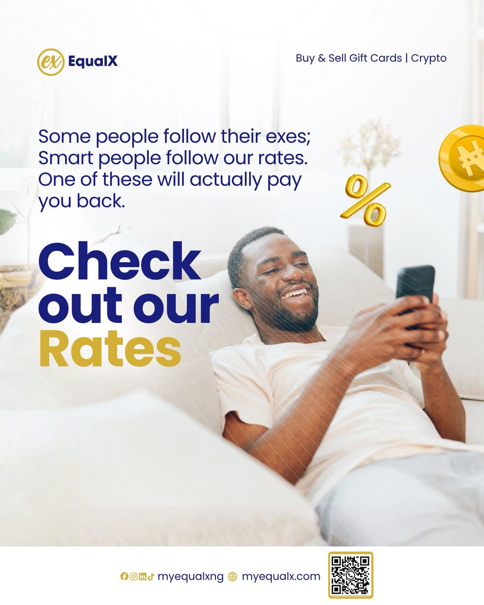 Myequalxng's tweet photo. Your ex might ghost you, but our rates will always pay you back. 💔 Forget the heartbreak and switch to the most loyal trading app for gift cards in the game. Check the app now to see what your card is worth!

#equalx #giftcardtocash #giftcardtrading https://t.co/X8qjWJ0OBO