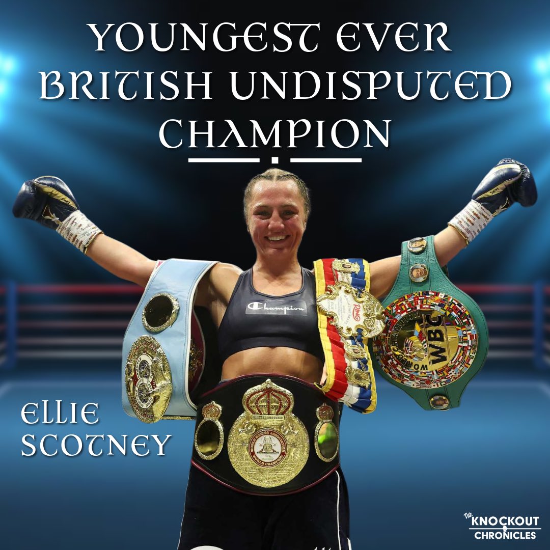 Last night, Ellie Scotney made history, by becoming the youngest EVER British undisputed champion! #boxing #womensboxing #british