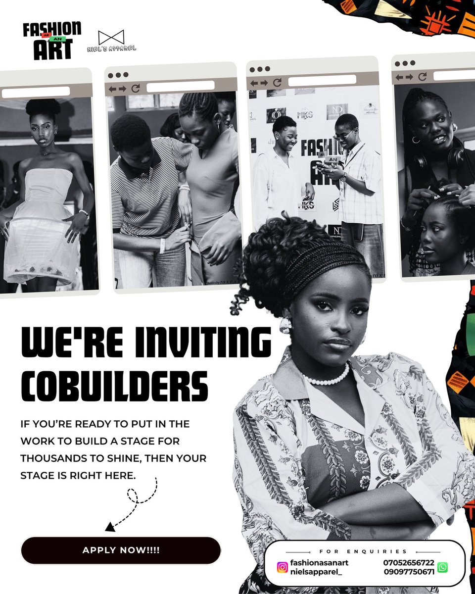 niel_blake's tweet photo. We’re putting together a team to build something intentional, expressive, and unforgettable.

If you’re passionate about creativity and ready to work with a team that brings ideas to life, we want you.🫵🏾🤩

Join the Fashion as an Art Planning Team 👉🏾 https://t.co/OOreUvz5R0 https://t.co/JvtNv3dUNk