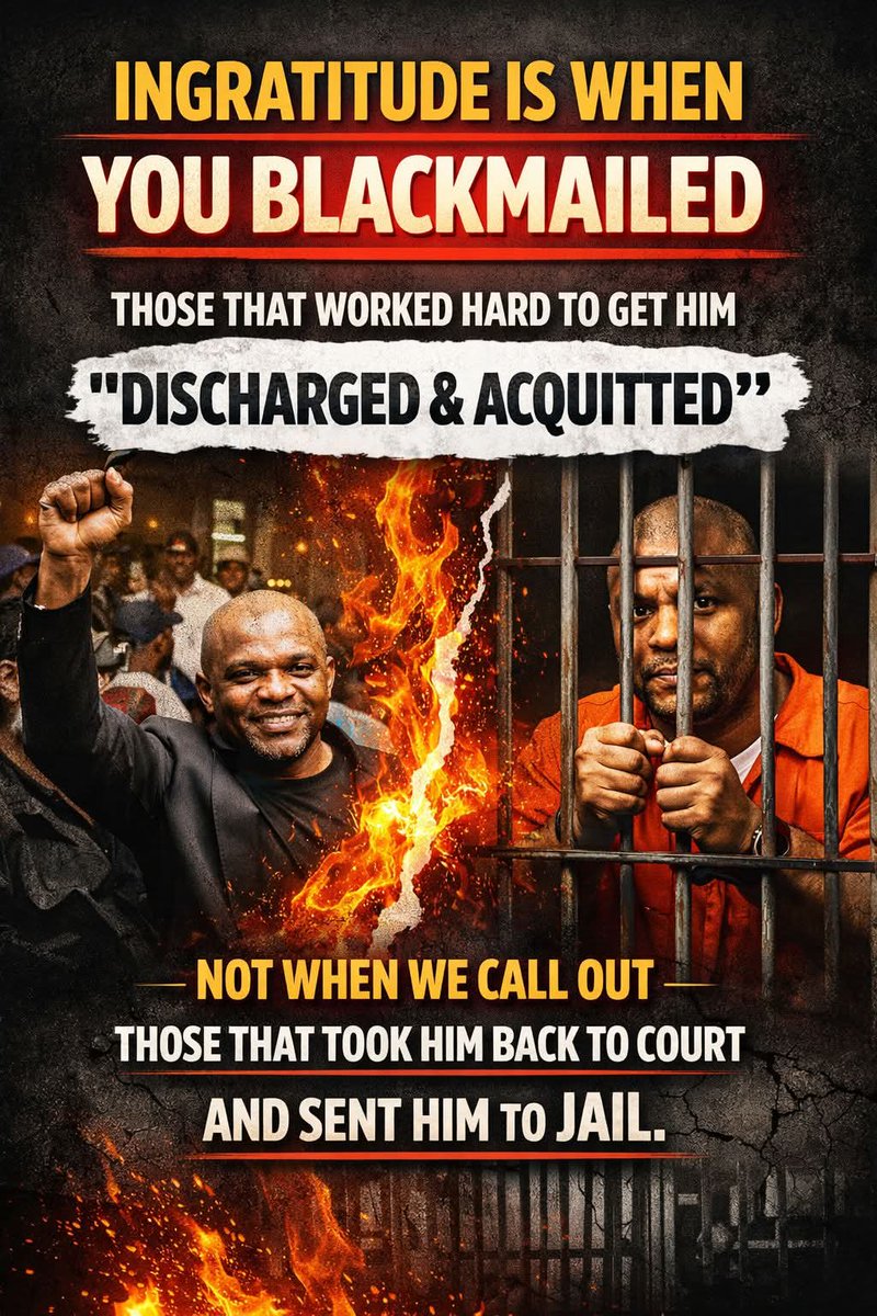 Whenever you meet those wailers, tell them that ingratitude is when you blackmailed those that worked hard to get him "DISCHARGED&amp;ACQUITTED", not when we call out #barmaxwell, #AloyEjimakor, and #nnaemeka_ejiofor  that took him back to court and sent him to jail.