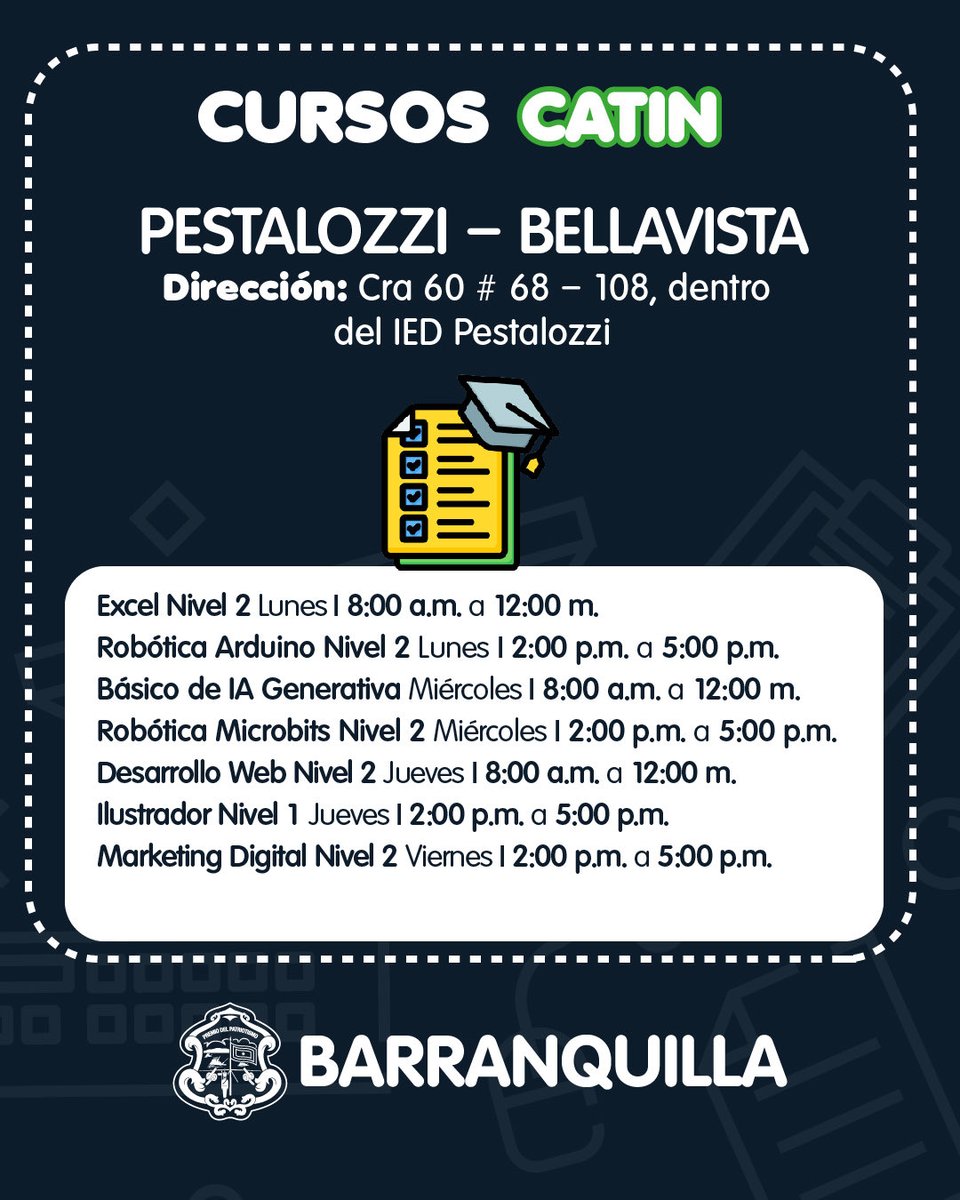 alcaldiabquilla's tweet photo. Barranquillero, tu talento no tiene límites. En nuestra ciudad seguimos impulsando el conocimiento con oportunidades para todos. https://t.co/tlcQRYs4TJ