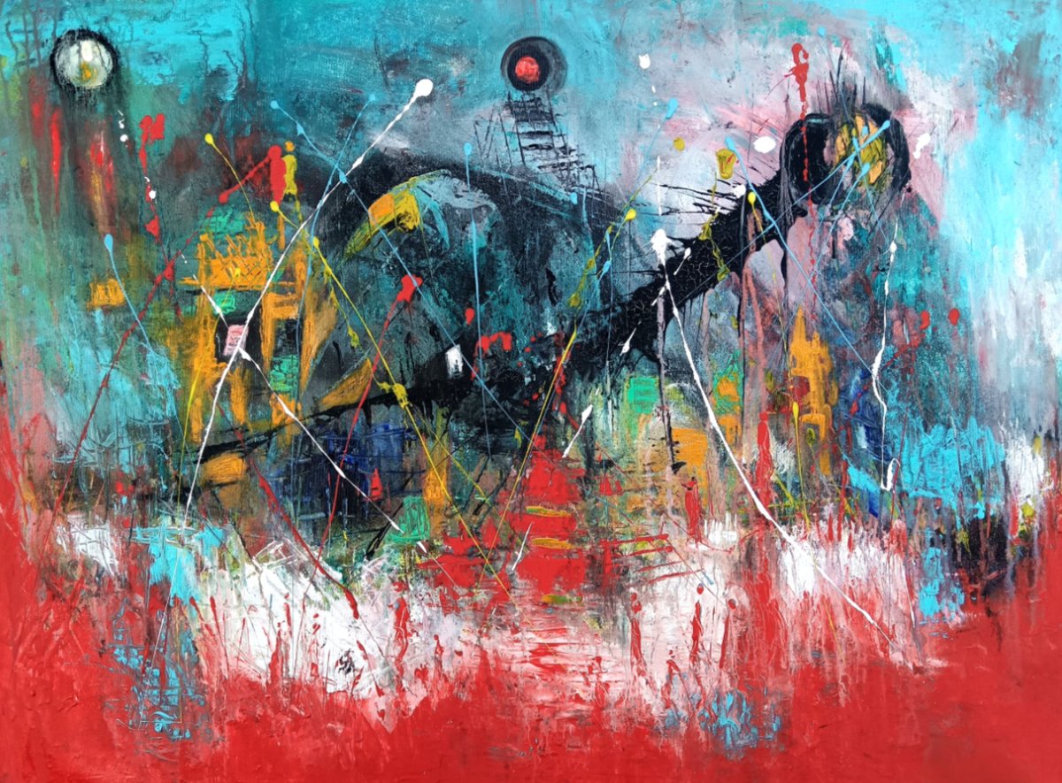 "Radici nel vento".  acrilico su tela #art #artgallery #artastract #artist arternestoscivoli.com