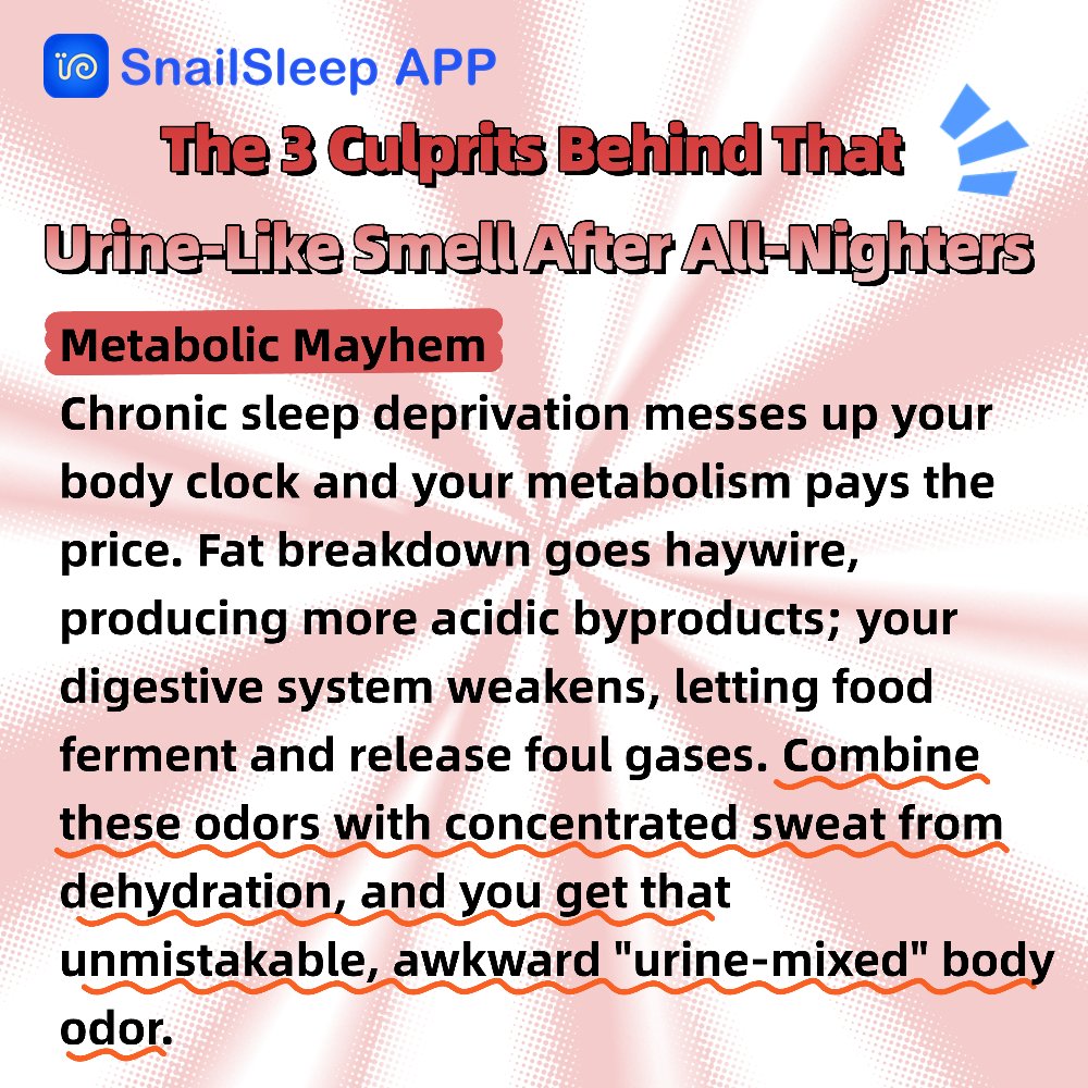 NiteNestAPP's tweet photo. Chronic sleep deprivation can make your body give off a urine-like smell.
#sleep 
#sleeping 
#SleepBetter 
#sleepwell 
#health 
#healthyliving https://t.co/kU7XxQkYDM