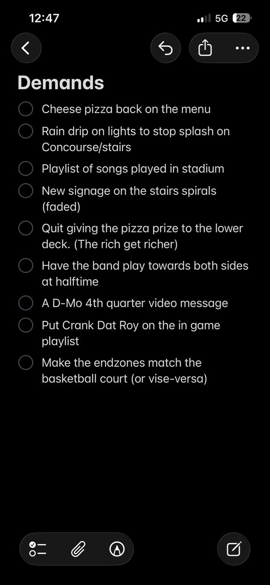 CockFits's tweet photo. With the stadium renovation I think we are going to check off at least one my demands (replaced faded signage) but we could also do the drip edge to stop the upper concourse from turning into river.

Also I have no power go make demands but these all should be done. https://t.co/py3z4ltA5e
