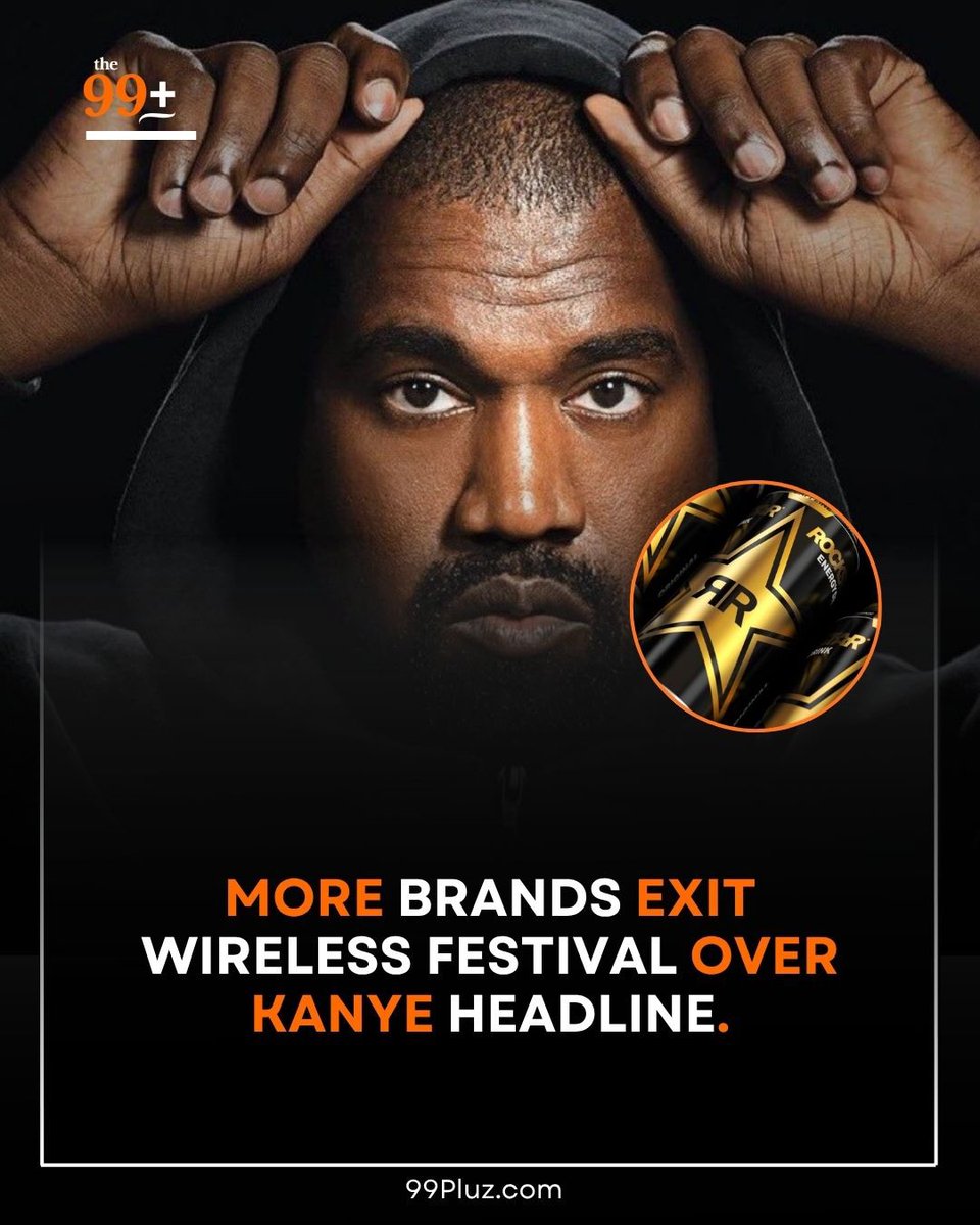 99Pluz's tweet photo. Rockstar Energy has joined Pepsi, Diageo, and PayPal in pulling out of the festival following the announcement of Kanye West as headliner

#WirelessFestival #KanyeWestnews  #wirelessfest #99Pluzupdates https://t.co/jFjh8014FX