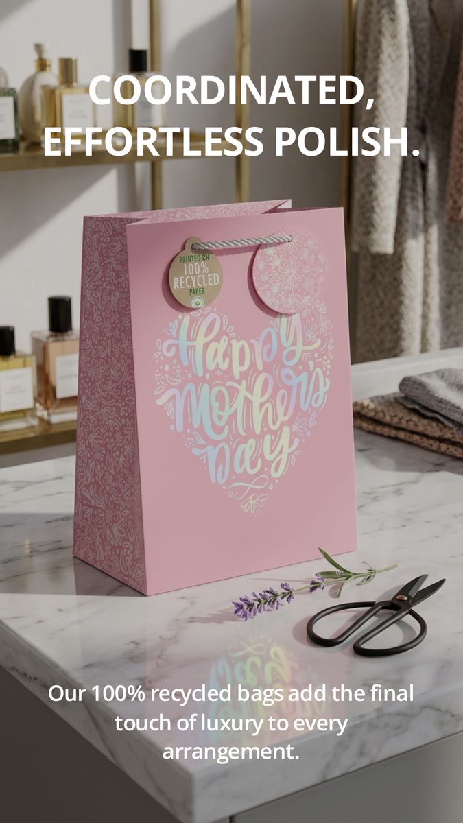 boxandwrap's tweet image. 🌸💗 Sustainable style for every Mother’s Day display.

These recycled‑paper gift bags pair soft florals with effortless polish, giving your arrangements a luxe, eco‑conscious finish shoppers instantly gravitate toward.

#MothersDayPackaging #EcoFriendlyDesign #RecycledPaper