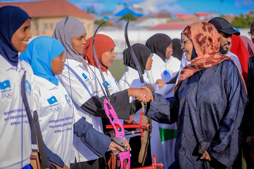 MoysFGS's tweet photo. Sport for Development &amp; Peace 2026 kicked off today in Mogadishu 🇸🇴 at Koonis Stadium under the theme: “Sport Unites Communities.”

A week of activities promoting unity, youth empowerment &amp; peace has begun. ⚽✨

#SportForPeace #YouthEmpowerment #Somalia https://t.co/3KKkUDeJvw