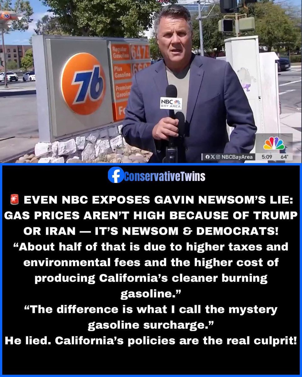 Even NBC is now admitting that Gavin Newsom lied about why gas prices ...