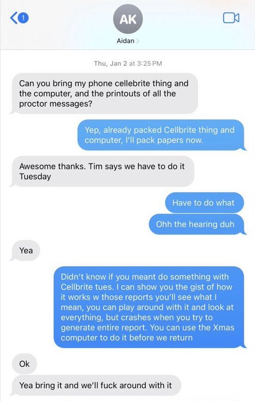 MamaLama43's tweet photo. I’m genuinely confused how Aidan Kearney and his followers keep claiming his Ex-Girlfriend “stole” his phone extraction when messages like this exist.
It’s right there—in black and white.
It is a glaring reminder that his followers are in a cult and can be brainwashed into believing and repeating anything, even when evidence debunking it exists—just like the lies and misinformation they continue to spread in the Karen Read case.
I mean… it’s literally right here—he gave it to her. I’m honestly perplexed.