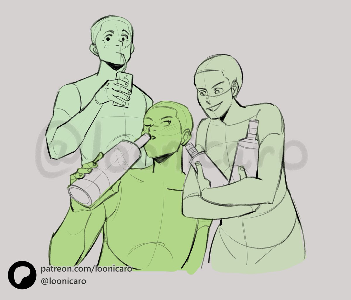 Loonicaro - art studies and pose reference tweet media