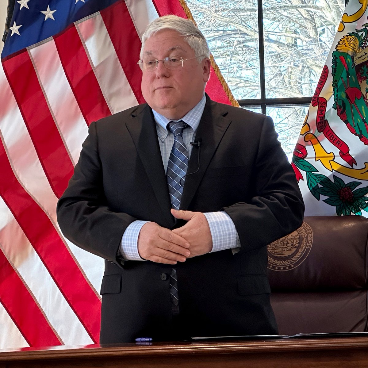 NEWSMAX's tweet photo. West Virginia governor says NO state funds for ad agencies that back NewsGuard, GDI and left-wing censorship. Click below for more...
