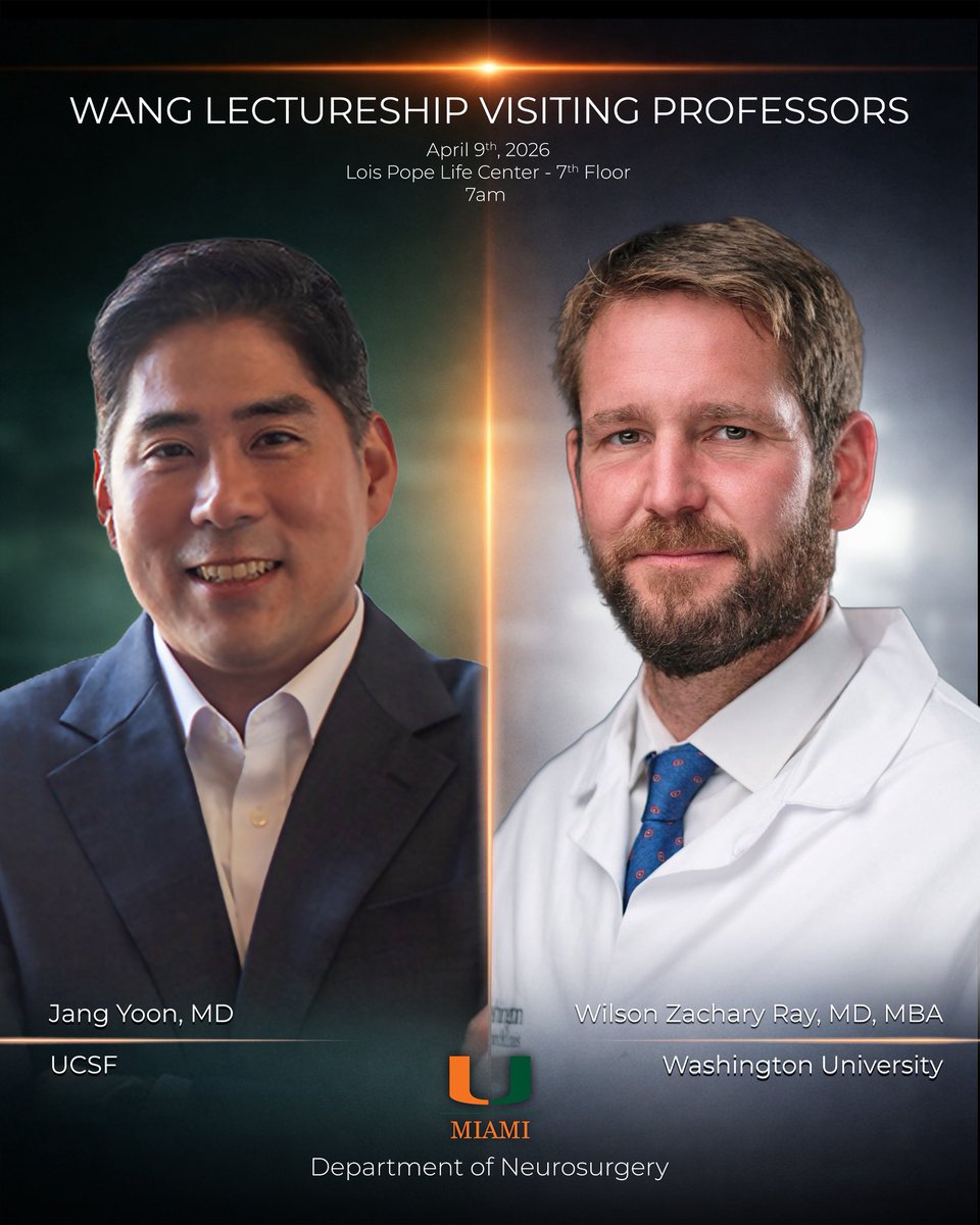 Welcoming distinguished leaders in neurosurgery to the Wang Lectureship Visiting Professors Series 🧠✨
We are honored to host Dr. Jang Yoon (UCSF) and Dr. Wilson Zachary Ray (Washington University) for an inspiring session of innovation, collaboration, and academic excellence.