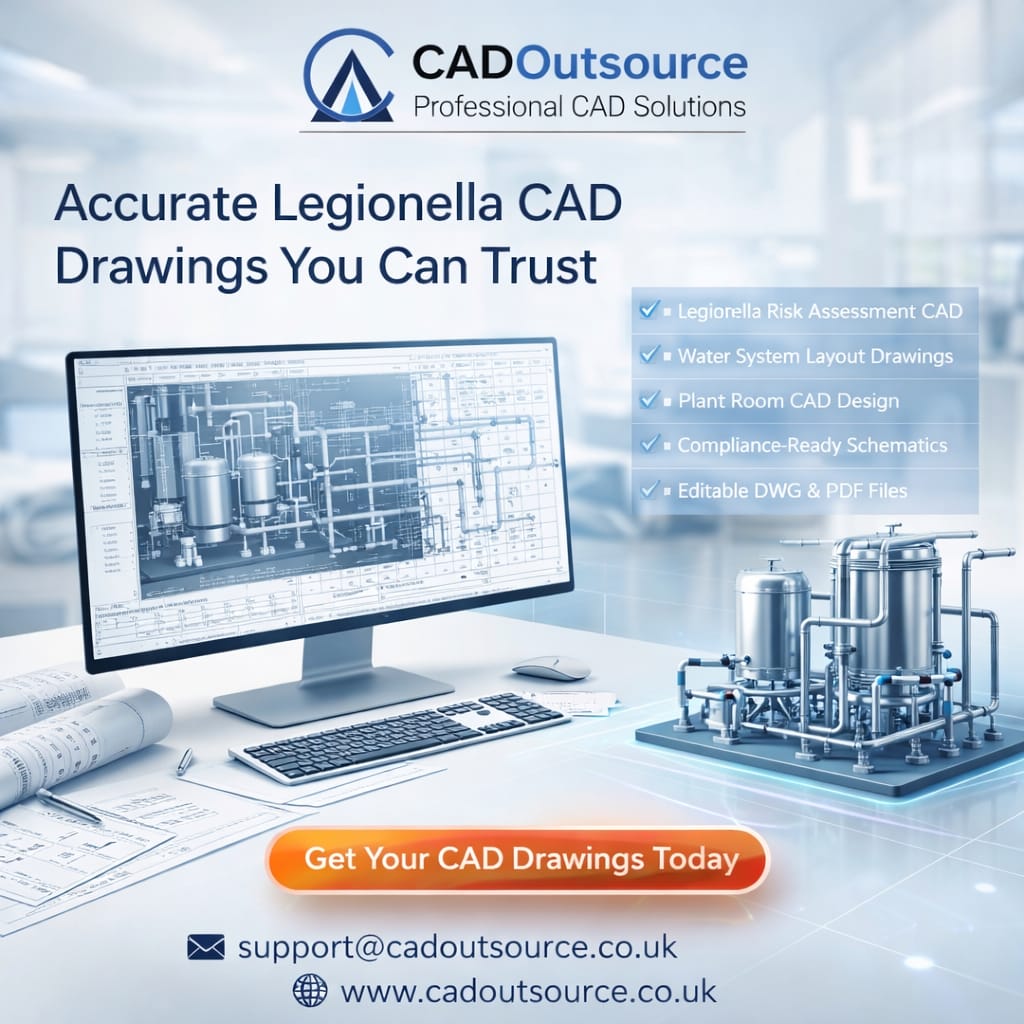 cadoutsourceltd's tweet image. Get clear, accurate Legionella CAD drawings you can trust 💧
Professional water system layouts, plant room CAD, and compliance-ready designs for safe, audit-ready projects.

📧 support@cadoutsource.co.uk
🌐 cadoutsource.co.uk

#CADServices #LegionellaRiskAssessment