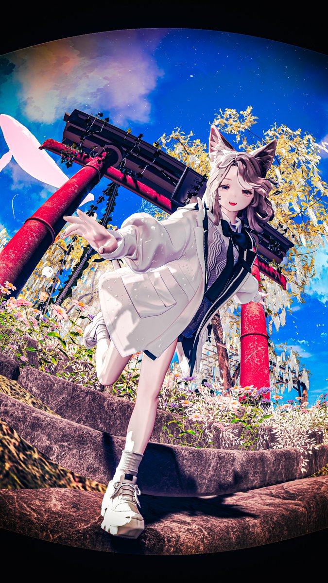 mappy_vrc's tweet image. "花咲神社 Charlotte's Luminous Shrine"
by Charlotte（シャル） 
#Mappy_Photos
#FlexFishEye