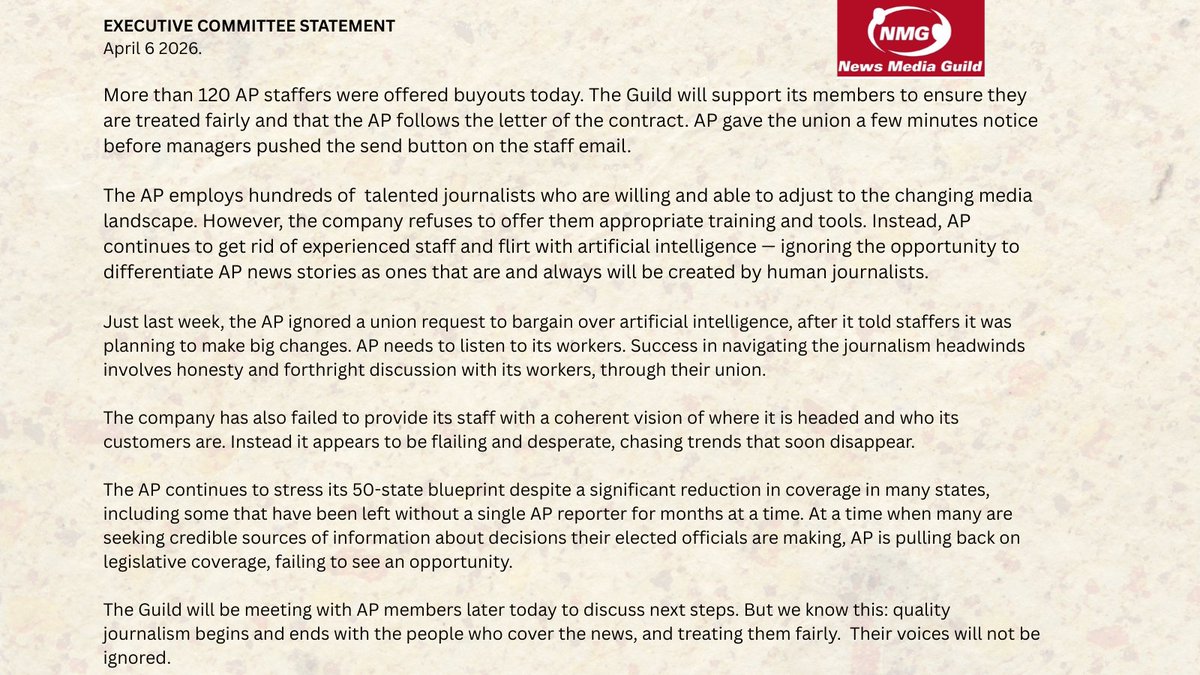 AP News Guild tweet media