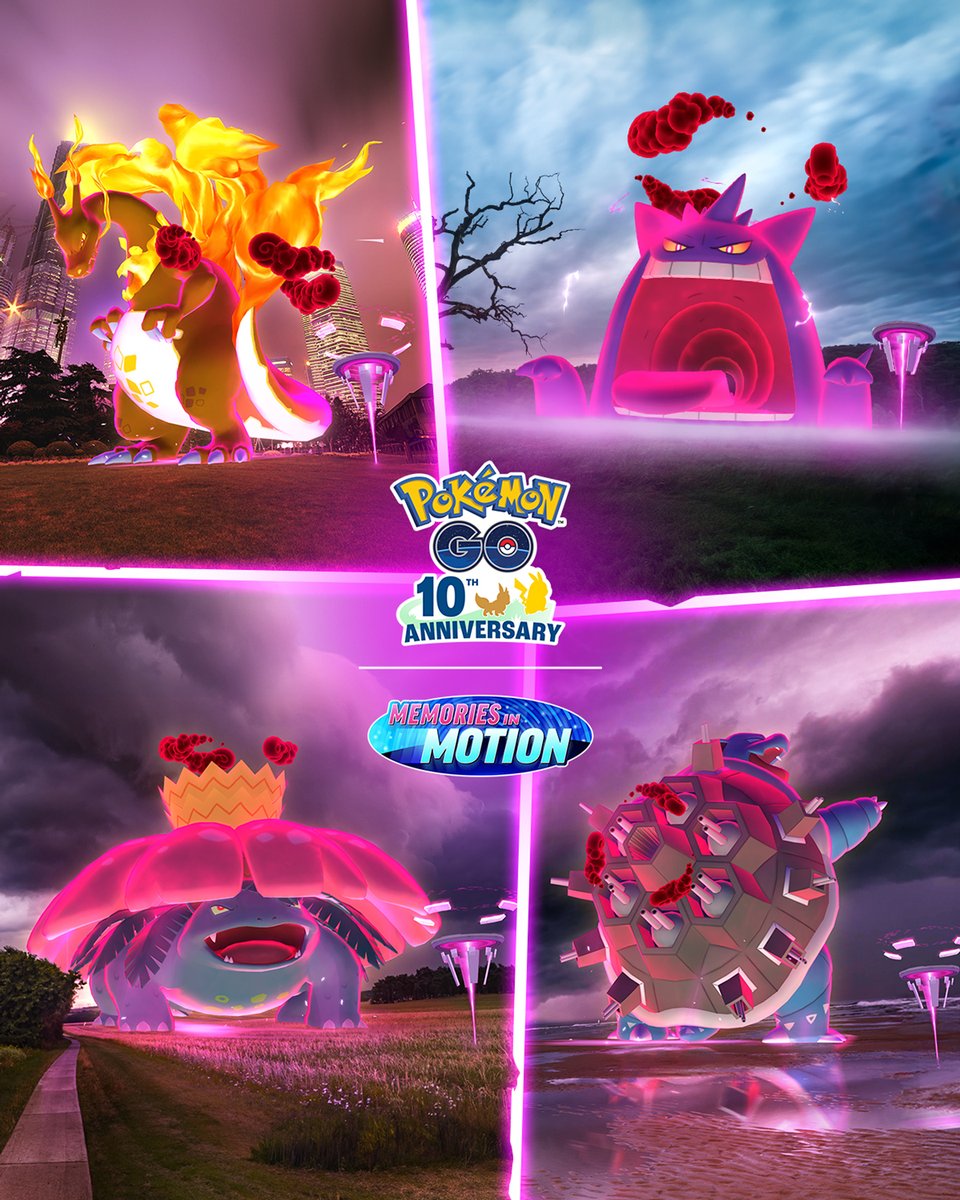 PokemonGOespana's tweet photo. ¡En equipo, Vamos a lo grande! 💪 
¡Enfrentaos a Venusaur Gigamax, Charizard, Blastoise y Gengar en los Combates Max durante el evento Reedición: Vamos a lo gigante!

⏳ 25 de abril, de 14:00 a 17:00 (hroa local).

https://t.co/0uz5D62W8r https://t.co/YBtPU934i7