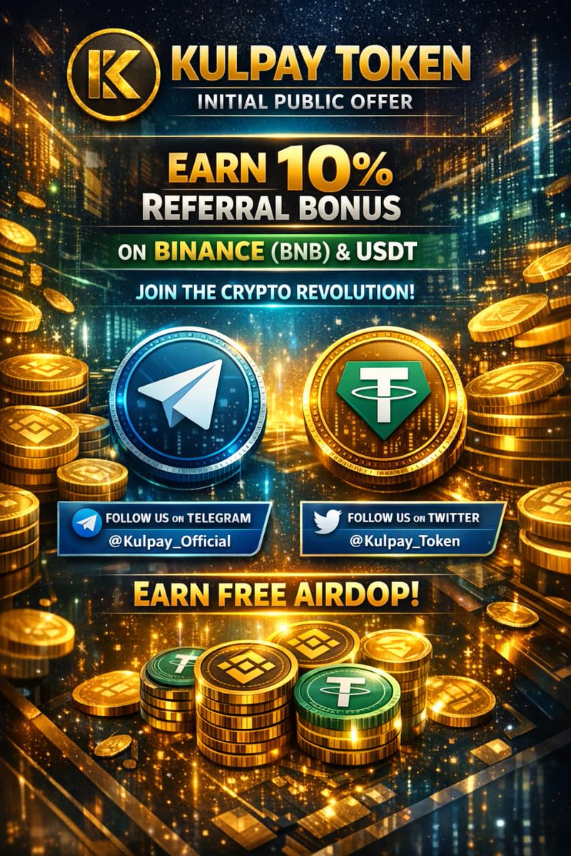 KlptMarketplace's tweet photo. KULPAY TOKEN (KLPT) — INITIAL PUBLIC OFFER ANNOUNCEMENT

Launch Date: April 13, 2026

KulPay is officially launching its Initial Public Offer (IPO). This marks the beginning of a powerful ecosystem designed to deliver real-world utility. https://t.co/pJ84jz8THA