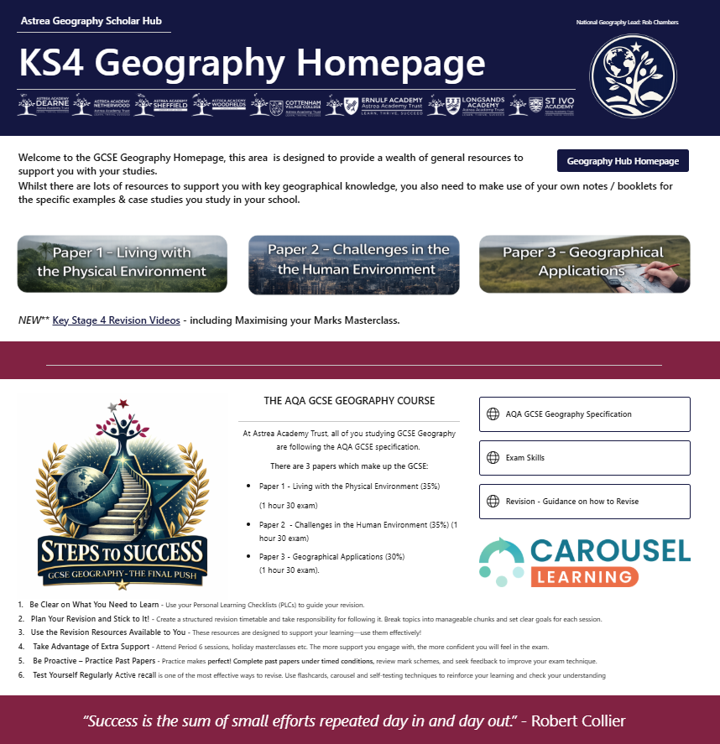 RobGeog's tweet image. An evenings &amp;amp; weekends project to rebuild our Geography Scholar Hub — now accessible to all scholars across our 8 academies. As I reflect in my final week, I’m looking forward to hearing how it continues to develop and evolve. @astreaacademies #geography #geographyteacher