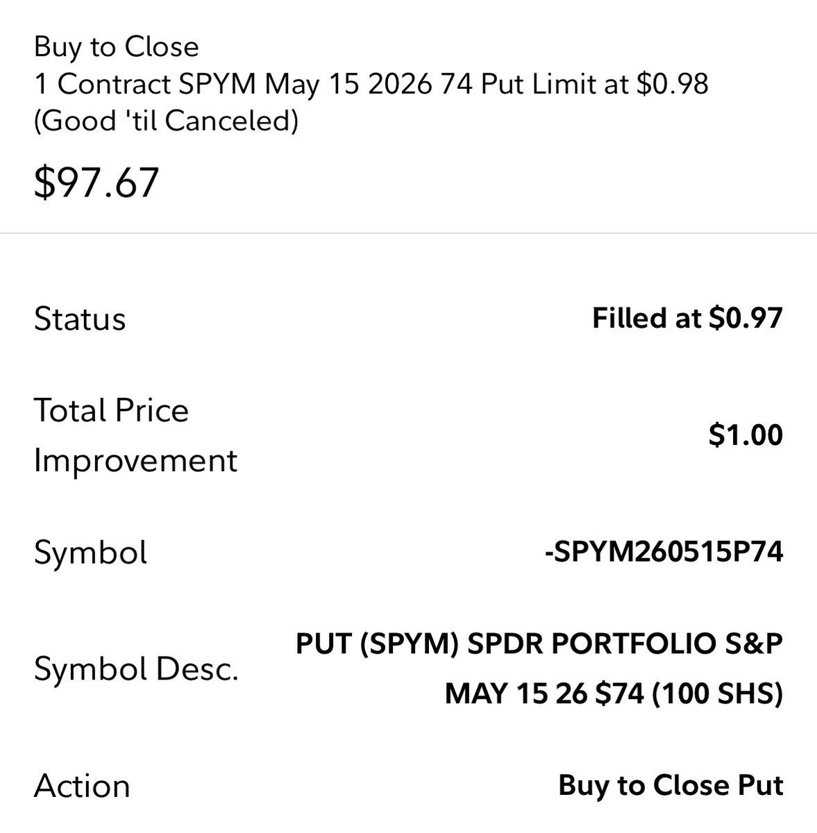 MainStreet_Wolf's tweet photo. $54 profit on my latest put sold when VIX hit 27.5

I’ll wait for another spike to 27.5 before reinstating the trade👀 https://t.co/5BdeFn0P4n
