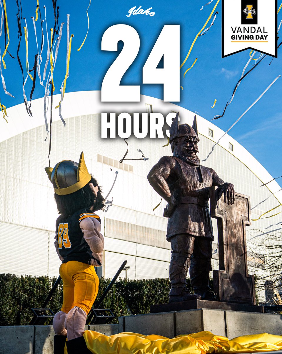 Idaho_Vandals's tweet photo. Almost here 👀

Vandal giving day starts at 10:00 AM TOMORROW‼️ https://t.co/6XDDFtmFjV