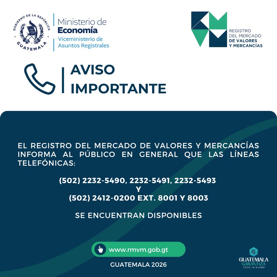 rmvm_gt's tweet photo. 📢 Aviso Importante 📢

#RMVM https://t.co/crLngMrXo3