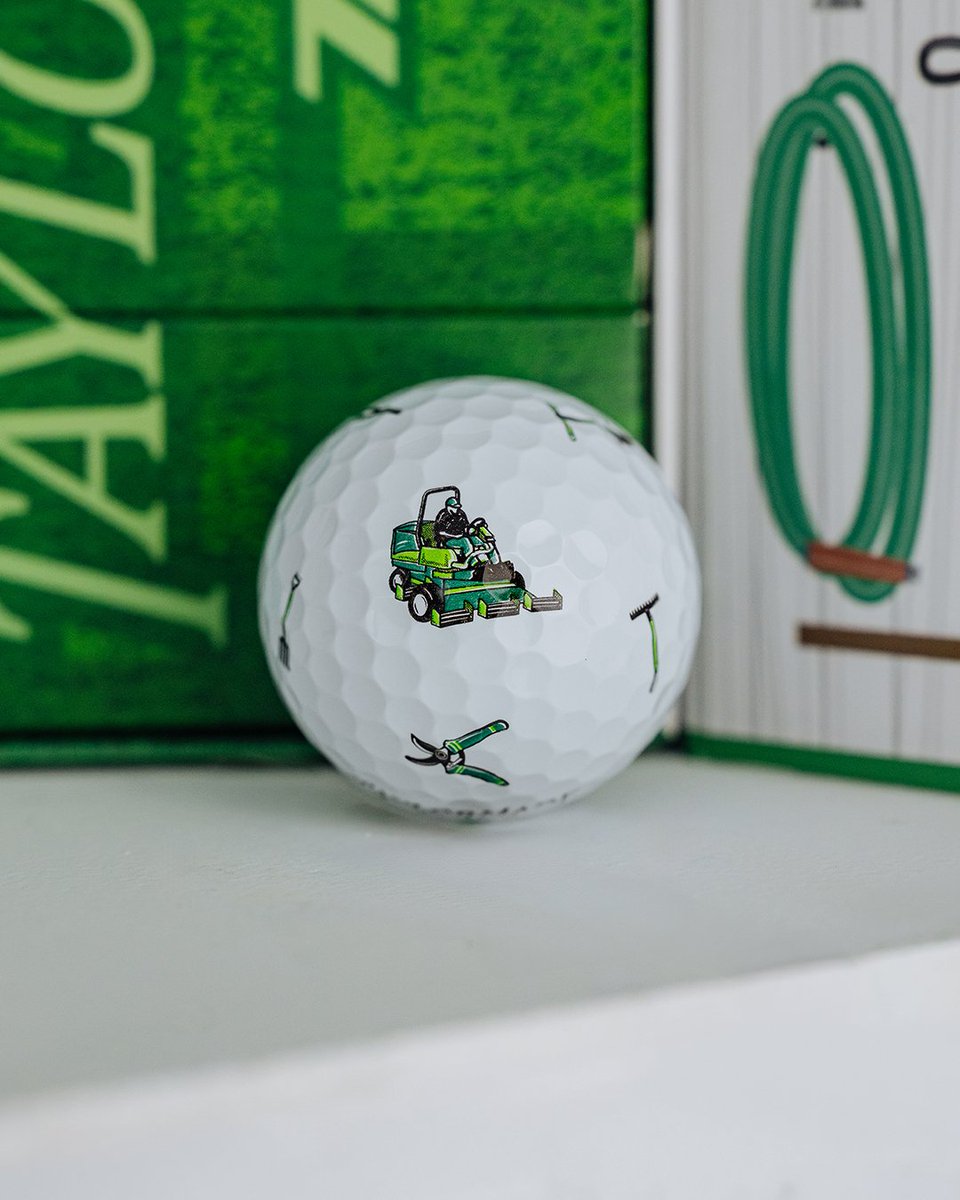 TaylorMadeGolf's tweet photo. Every pristine fairway has a crew behind it. 🪏

Our TP5 and TP5x pix Season Opener golf balls pay homage to the crews that keep the host venue’s course immaculate. The pattern on each ball features all the tools necessary to keep the course in top shape, including shovels, mowers, rakes, and hedge trimmers.  

Celebrate the crews that do all the dirty work here: https://t.co/mmEF2VgtDN