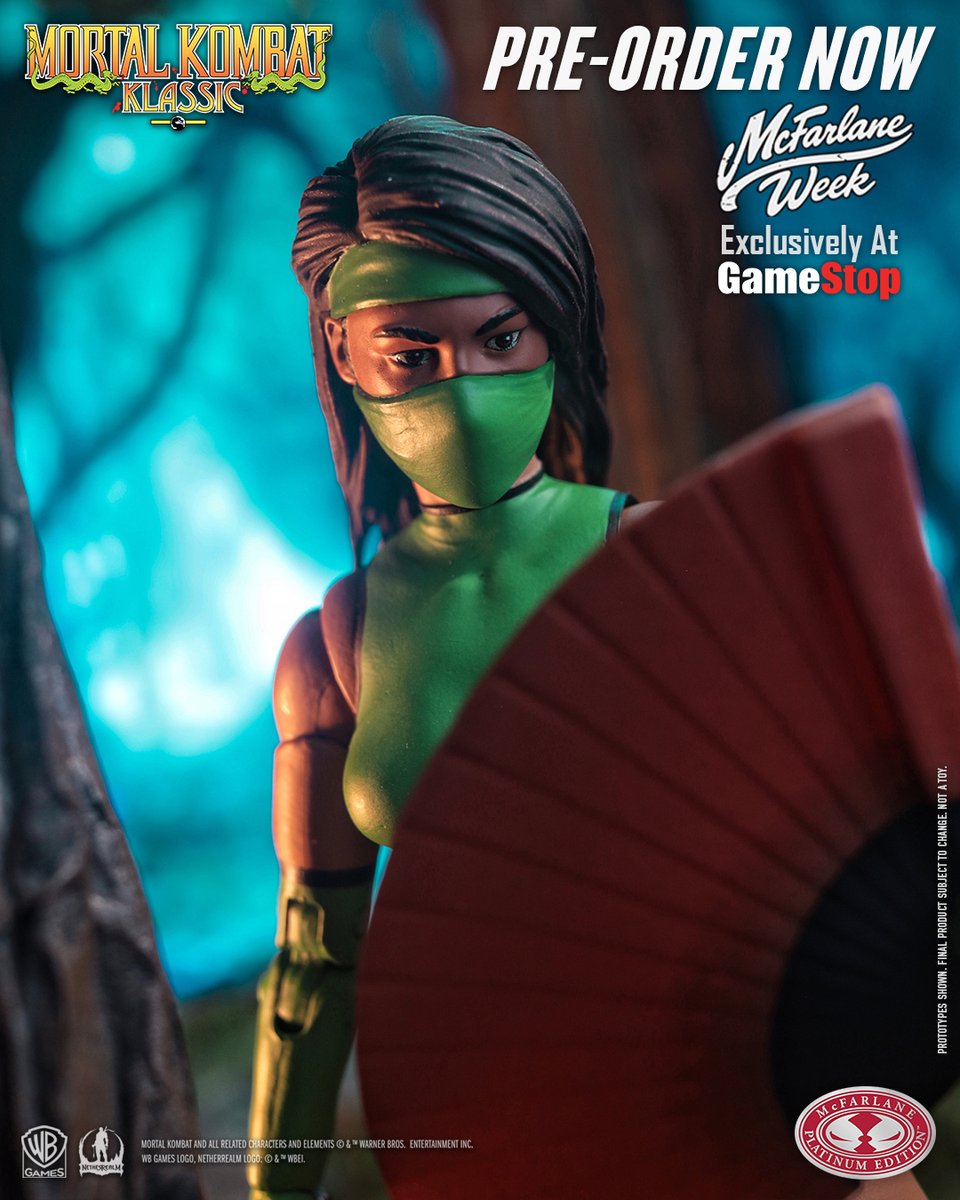 mcfarlanetoys's tweet image. Mortal Kombat Klassic Jade™ Red Platinum Edition is NOW available for pre-order exclusively at @Gamestop for McFarlane Week! ➡️ bit.ly/JadeMKK7inRPE-… 

7" action figure includes an open fan, closed fan and display base.  

#McFarlaneToys #MortalKombat #MortalKombatKlassic