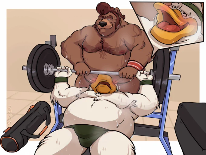 more of the GYM YCH those boys are getting stronger (still available)