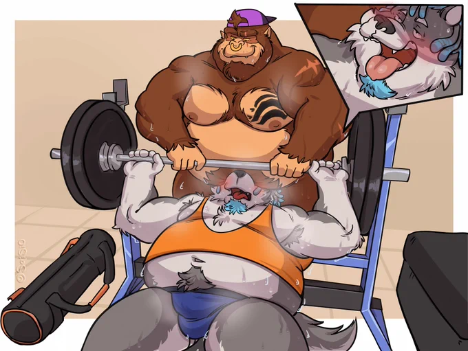 more of the GYM YCH those boys are getting stronger (still available)