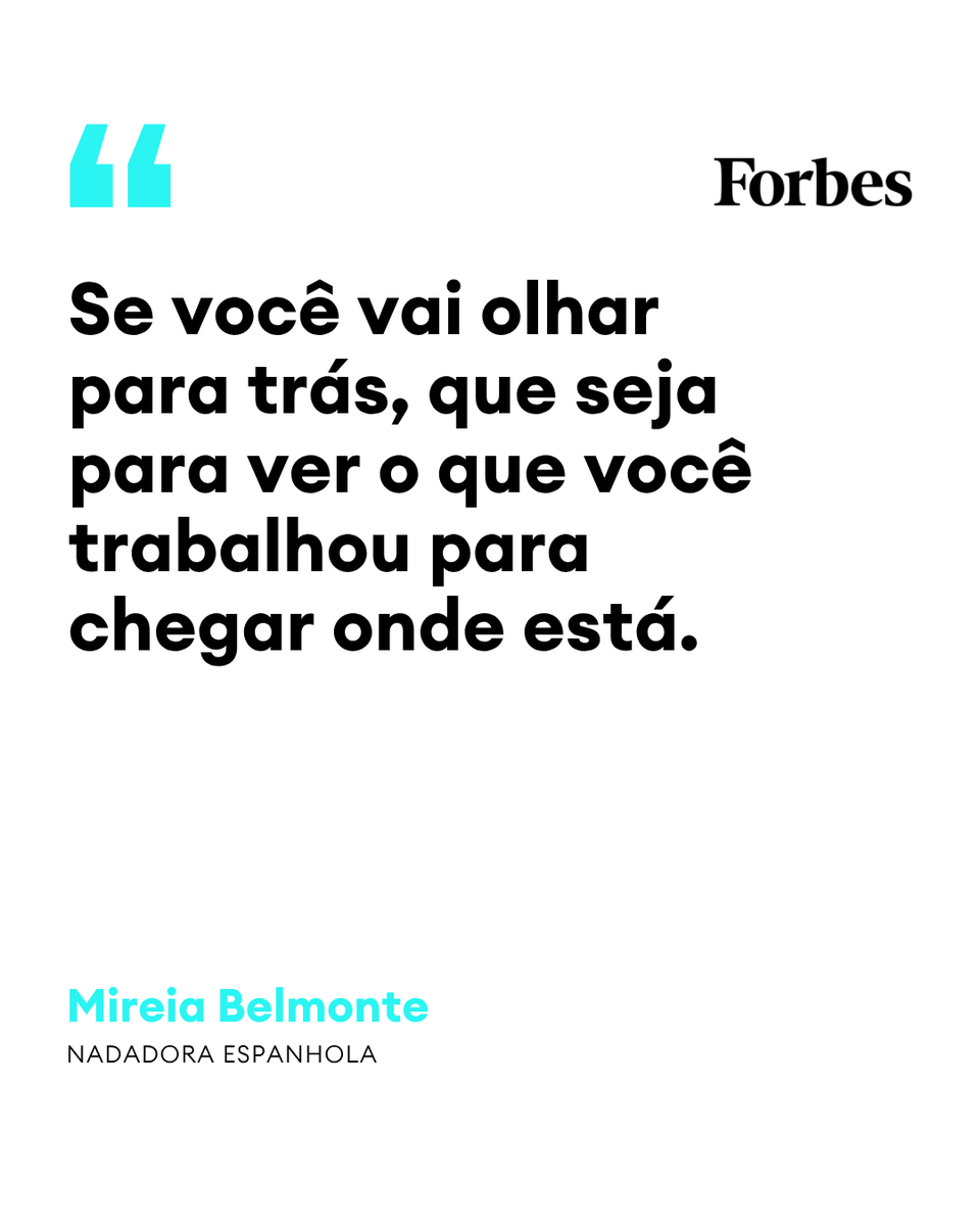 Mireia Belmonte é uma nadadora espanhola reconhecida por suas conquistas em competições internacionais, incluindo medalhas olímpicas e títulos mundiais.

#MireiaBelmonte #MulheresNoEsporte #LiderançaFeminina #FraseDoDia #ForbesMulher