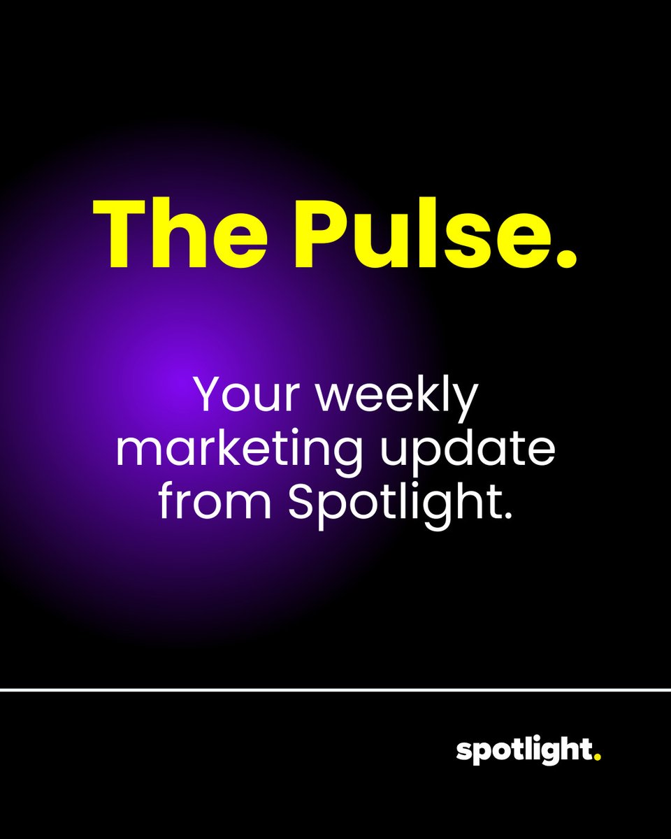 SpotlightFargo's tweet photo. Introducing The Pulse — Spotlight's weekly marketing update.

This week: short form video is still winning, and businesses not using it are leaving reach on the table.

We're helping clients fix that. https://t.co/rtP9vmCkCh