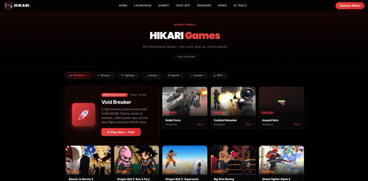 Not just one game.

A whole ecosystem. 🎮⚡

$HIKARI Games brings you:
🕹️ Multiple game genres
💥 Real rewards
🚀 Endless progression

Play free.
Earn more.
Level up everything.

This is GameFi, upgraded.

#GameFi #CryptoGaming #PlayToEarn #Web3 #HIKARI