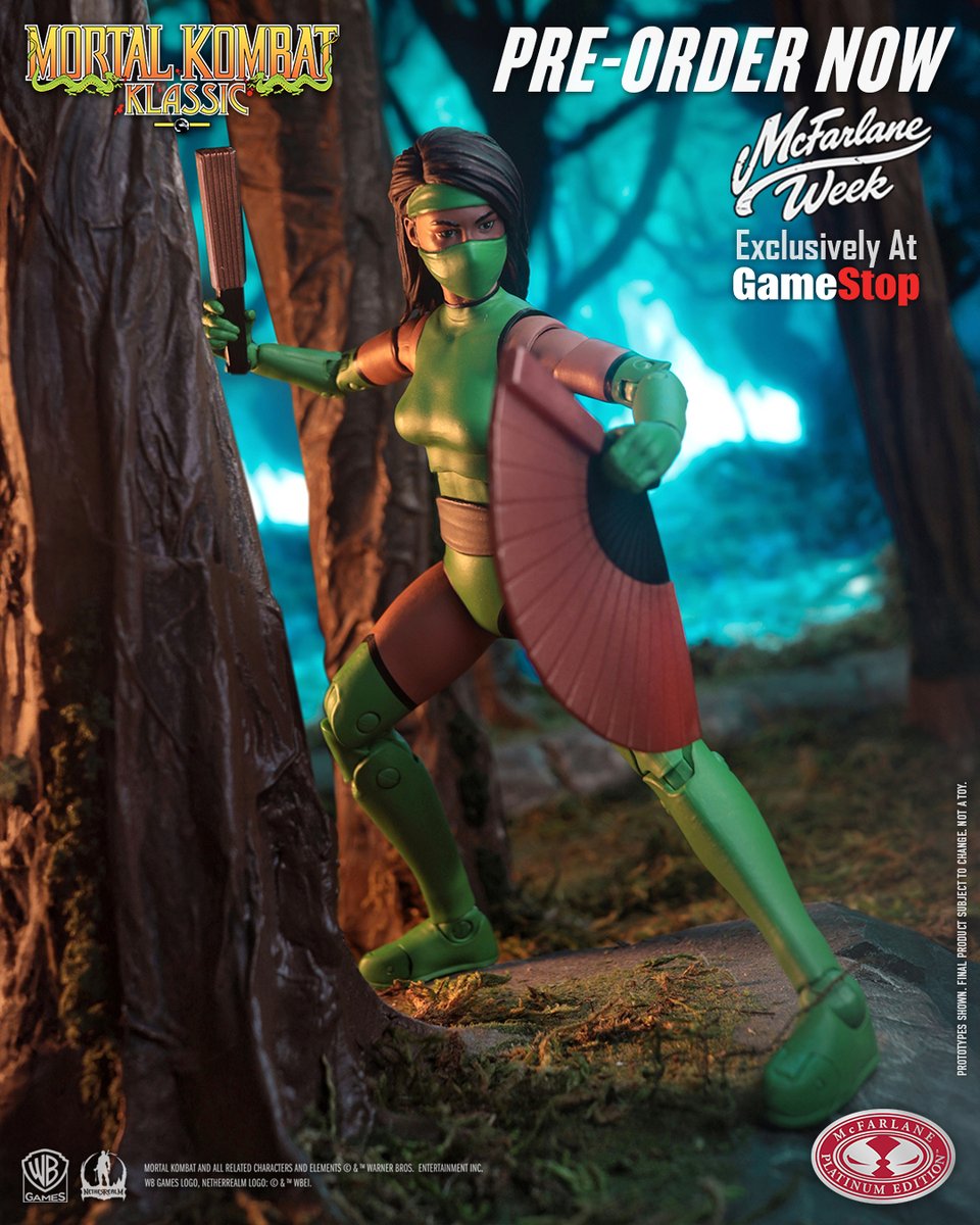 mcfarlanetoys's tweet image. Mortal Kombat Klassic Jade™ Red Platinum Edition is NOW available for pre-order exclusively at @Gamestop for McFarlane Week! ➡️ bit.ly/JadeMKK7inRPE-… 

7" action figure includes an open fan, closed fan and display base.  

#McFarlaneToys #MortalKombat #MortalKombatKlassic
