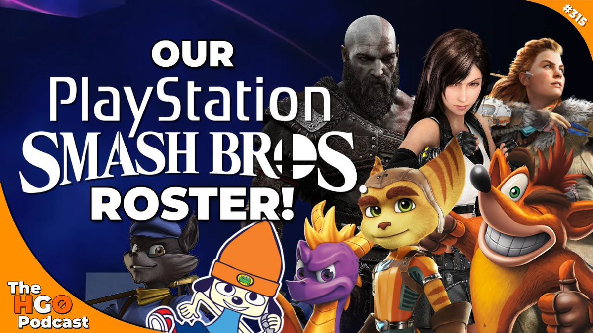 HotGamersOnly's tweet photo. This week, we're creating the Ultimate PlayStation Smash Bros Roster! Join us as we give you our picks for essential characters in a hypothetical All-Stars 2!

Out now on YouTube and Podcasts!
YT: https://t.co/R6sgrJDXmC 
Podcasts: https://t.co/bIo6LFxSeQ https://t.co/Gk0UAZzb8f